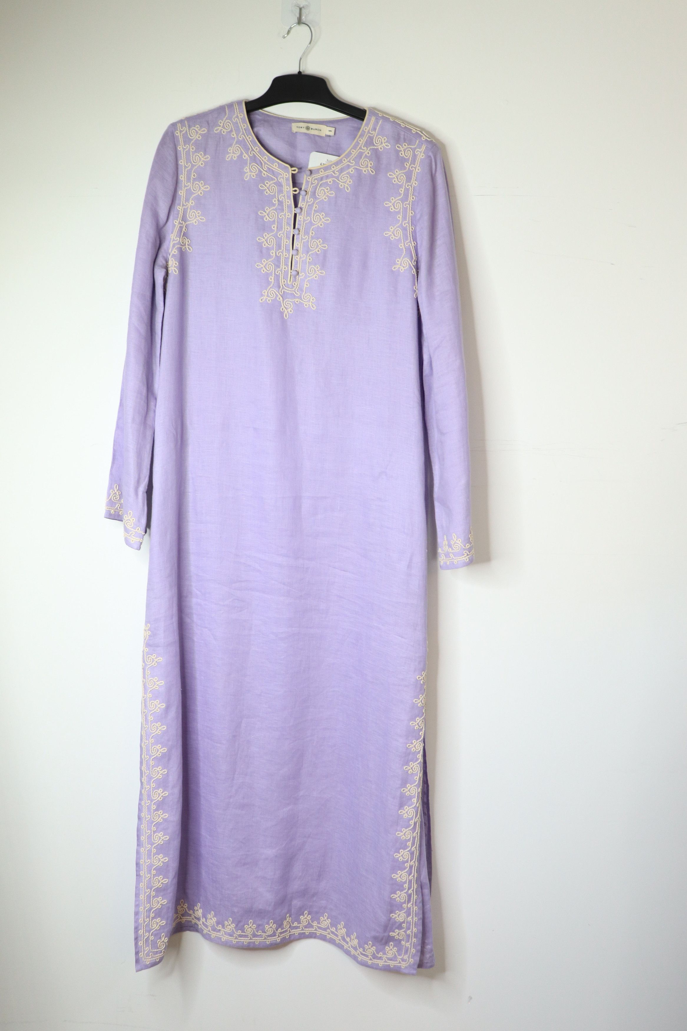 Other Lilac embroidered linen kaftan - M Size M / US 6-8 / IT 42-44 - 1 Thumbnail