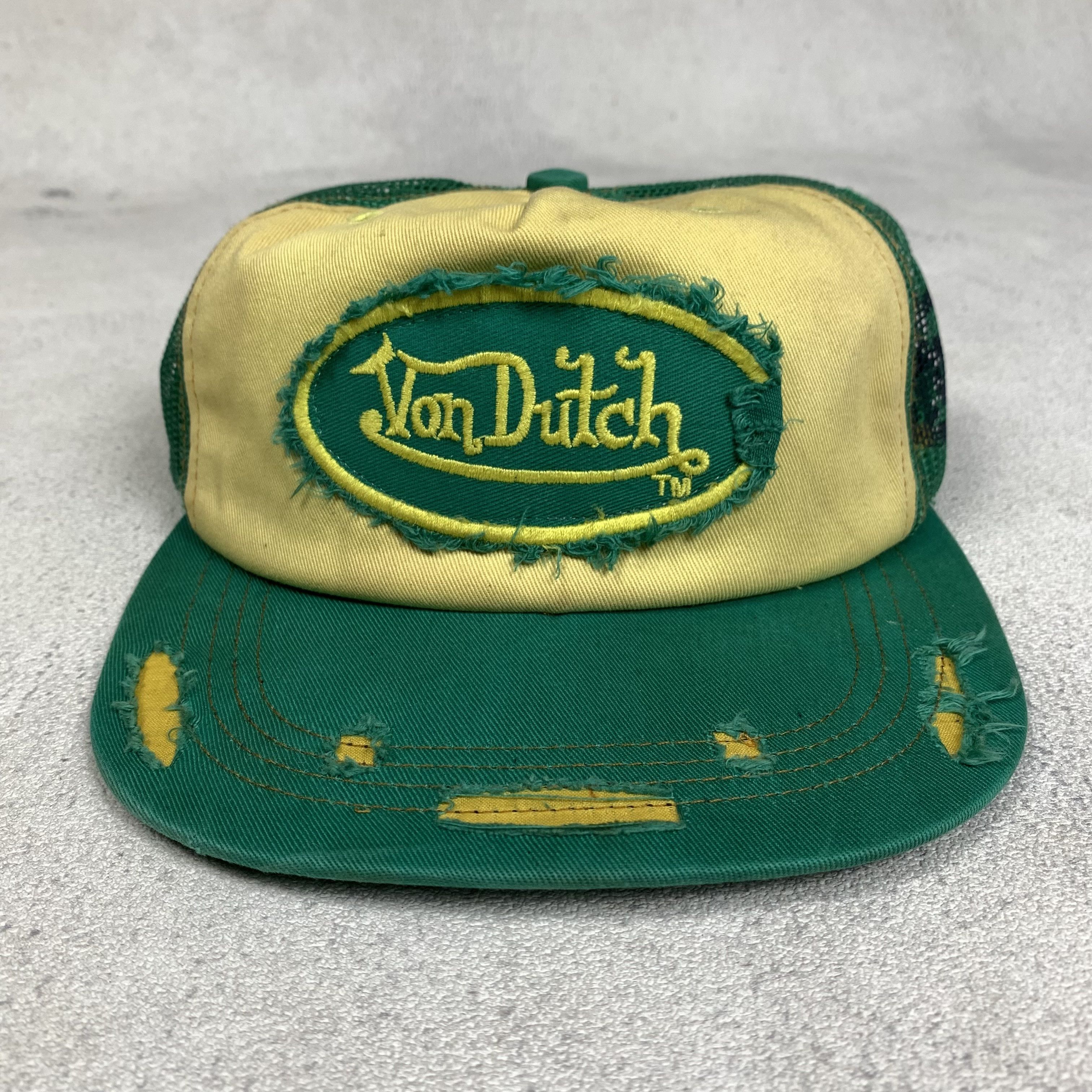 Von Dutch Von Dutch Distressed Trucker Hat Cap Size ONE SIZE - 1 Thumbnail