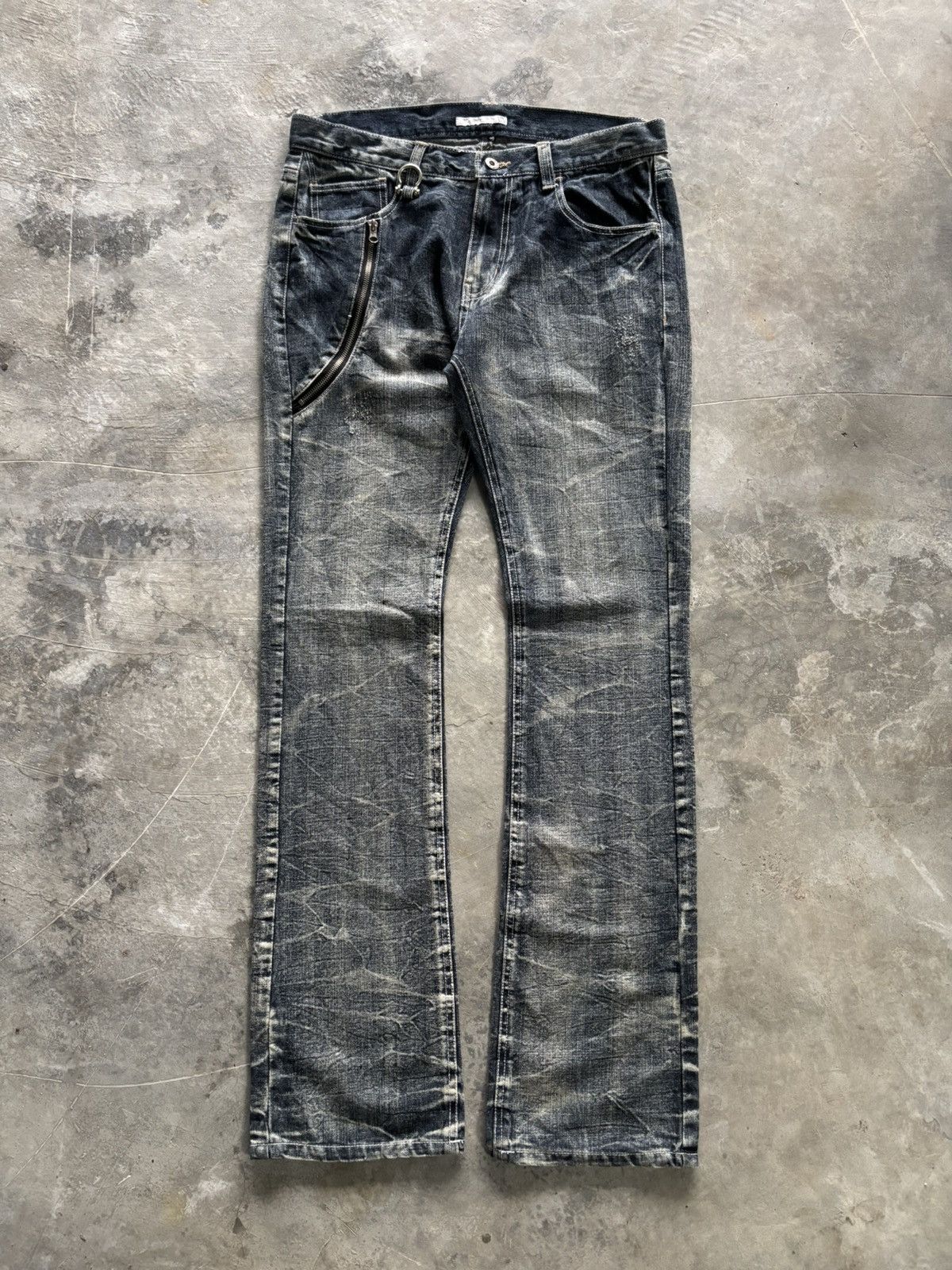 Hysteric Glamour × If Six Was Nine FLARE STONE WASHED WHISKERED MENZSTYLE JAPANESE PUNK GOTHIC Size US 33 - 1 Thumbnail