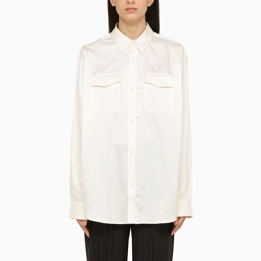 image of Ami O1D2Blof0124 Shirt In White, Women's (Size XS)