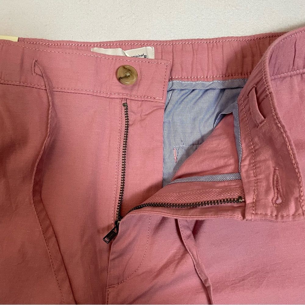 Original Penguin NWT New $85 Penguin Cotton Linen Pink Drawstring Shorts Siz Size US 38 / EU 54 - 9 Thumbnail