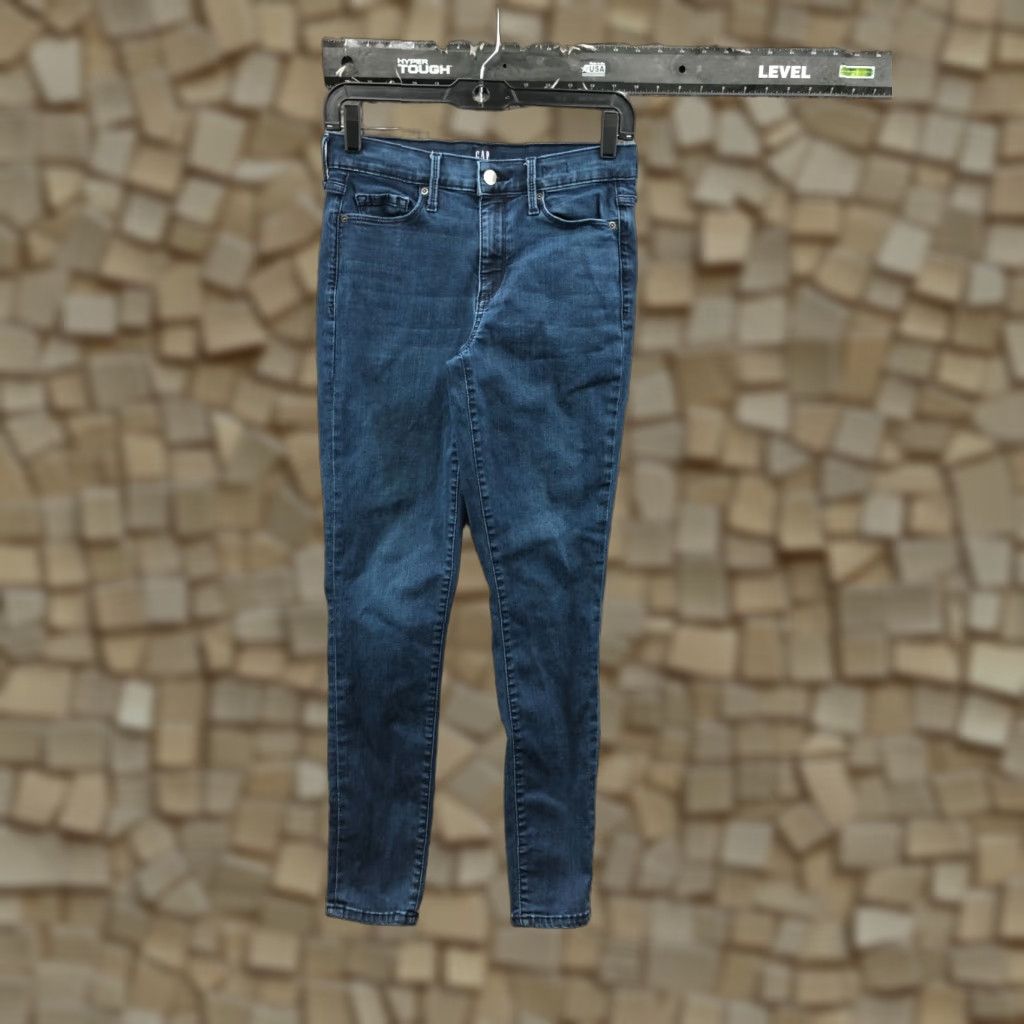Gap Gap 1969 Always Skinny Jeans Medium Wash Blue Denim Womens Size 4 Mid Rise 28in Inseam denim jeans Size 27" / US 4 / IT 40 - 1 Thumbnail
