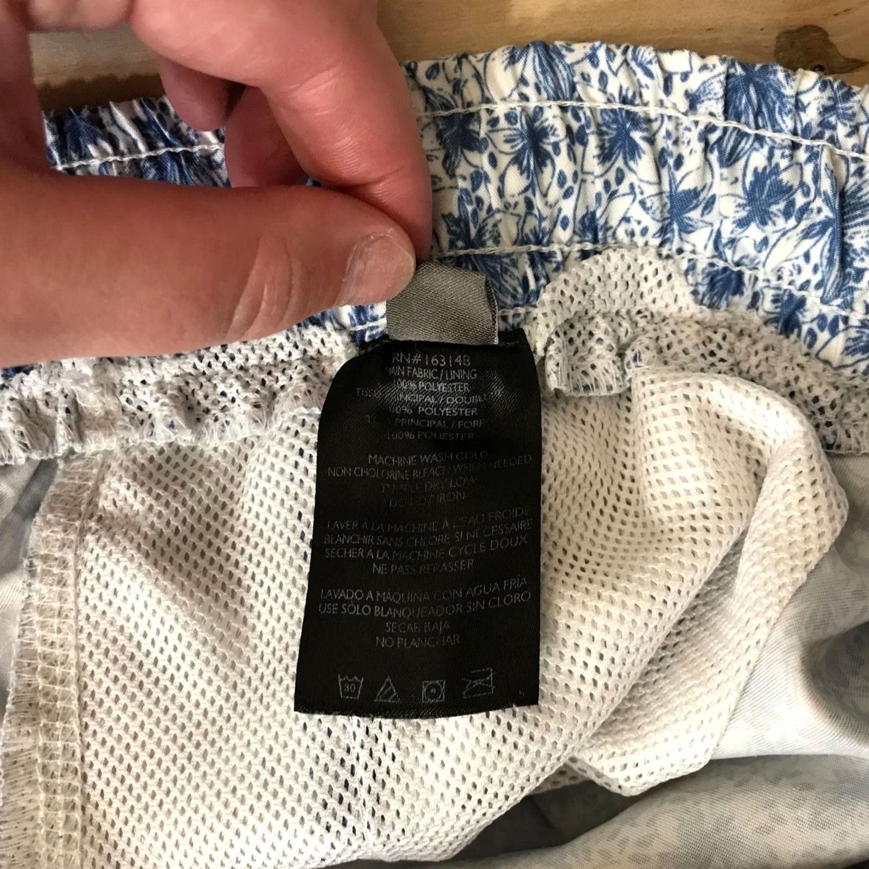 Vintage SLATE & STONE Mens Small Blue Drawstring Waist Swim Shorts Trunks Size US 29 - 8 Thumbnail
