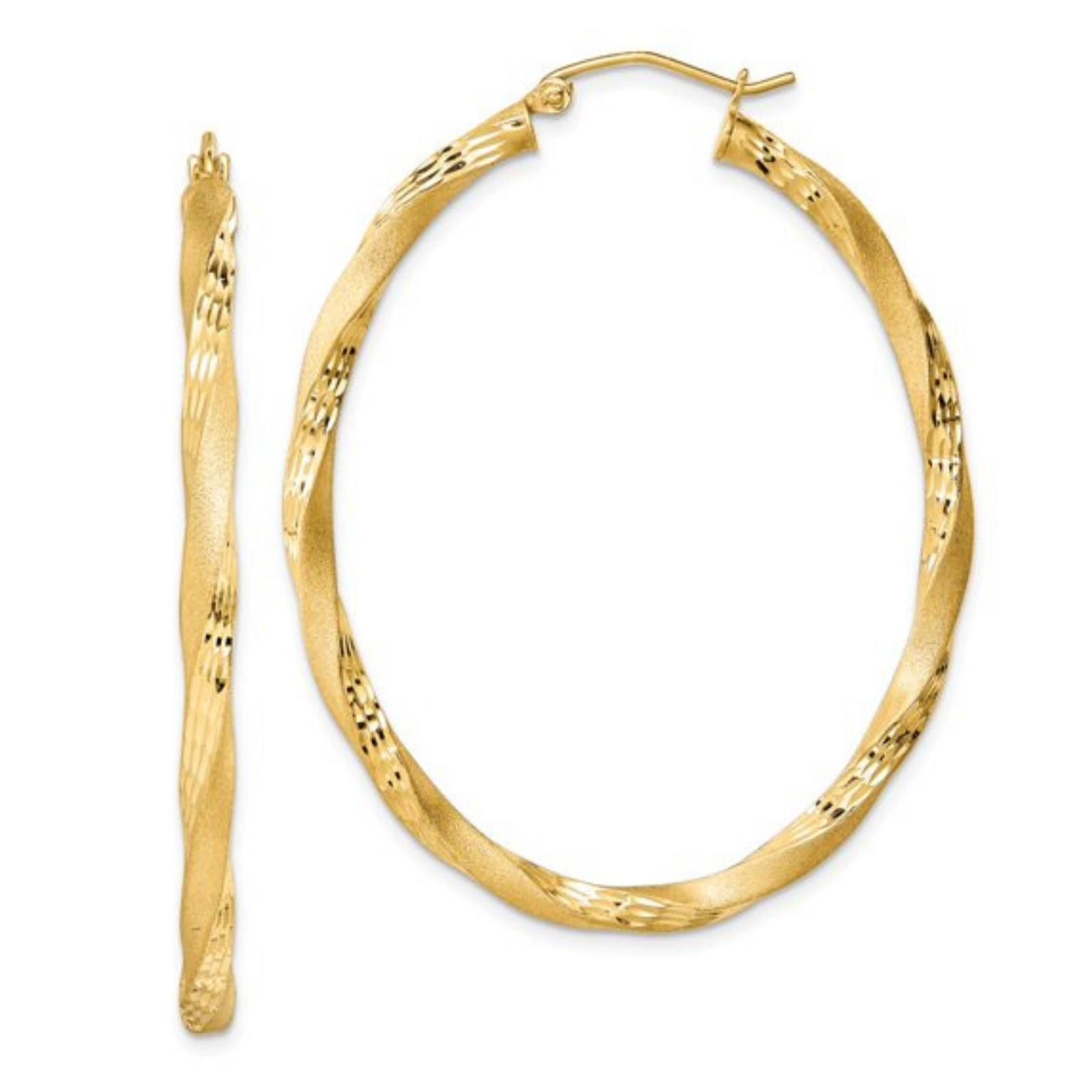Macys Macy’s Twisted Hoop Earrings – 14K Gold Over Sterling Silver Size ONE SIZE - 2 Thumbnail
