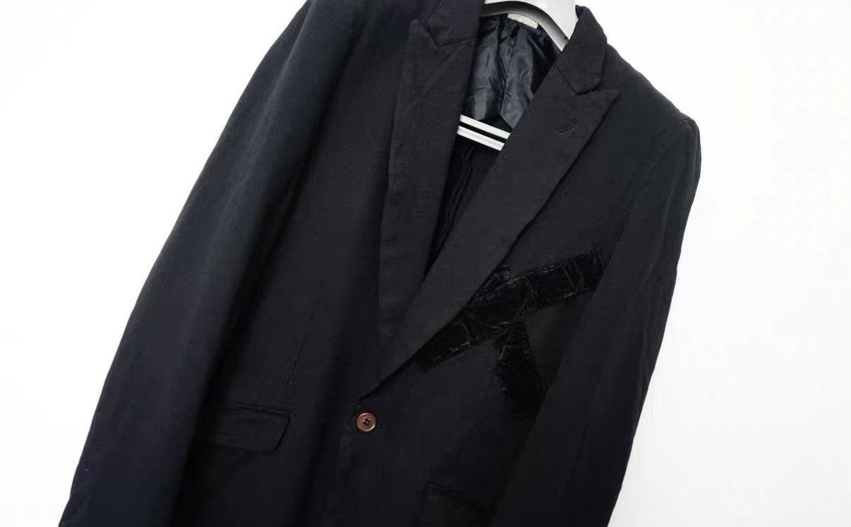 Comme des Garcons Comme des Garçons Cross Velvet Panel Chester Coat Size US S / EU 44-46 / 1 - 3 Thumbnail