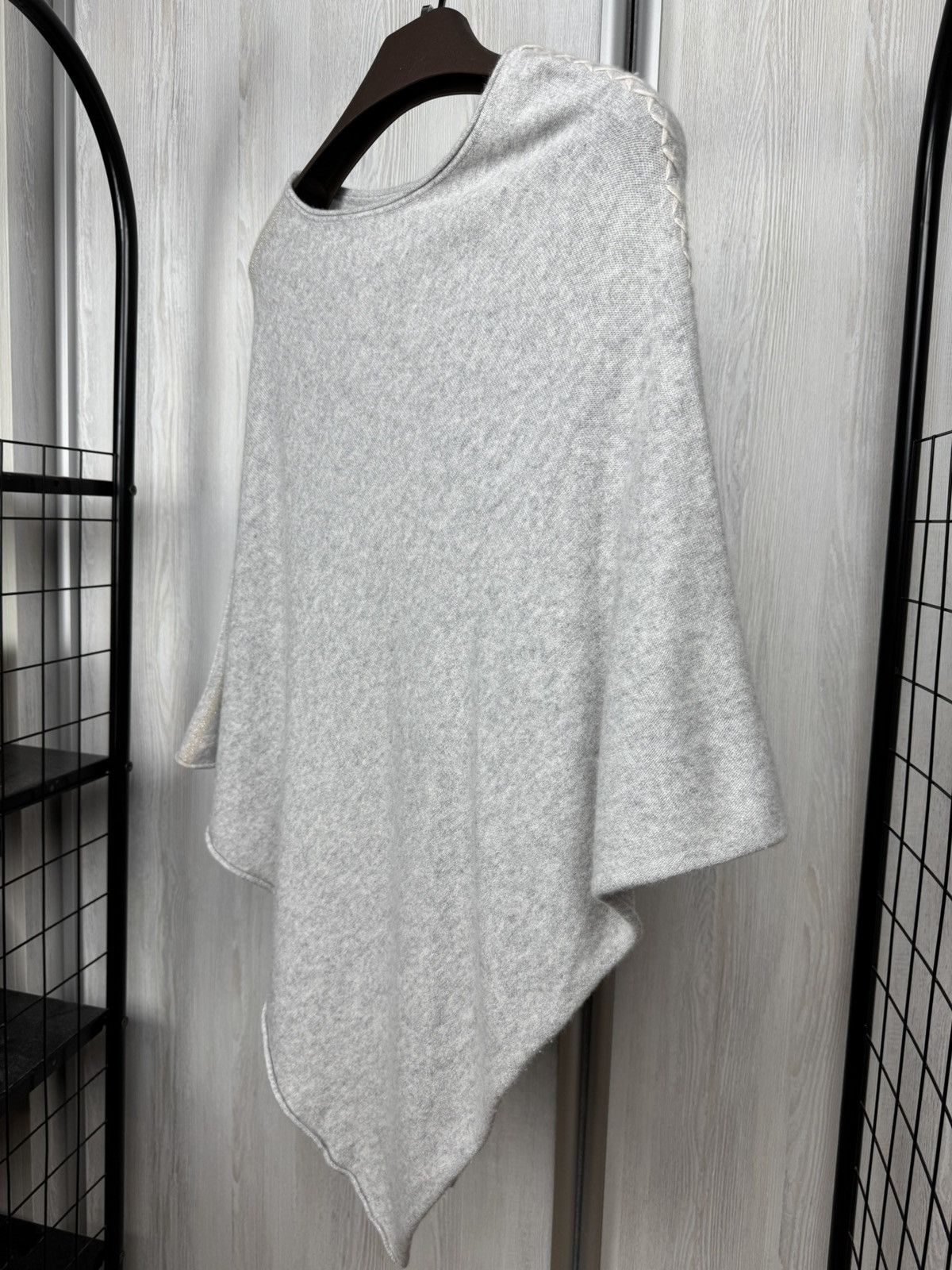 Other Lu Ren Cashmere Gray knitted poncho sweater jumper Size L / US 10 / IT 46 - 5 Thumbnail