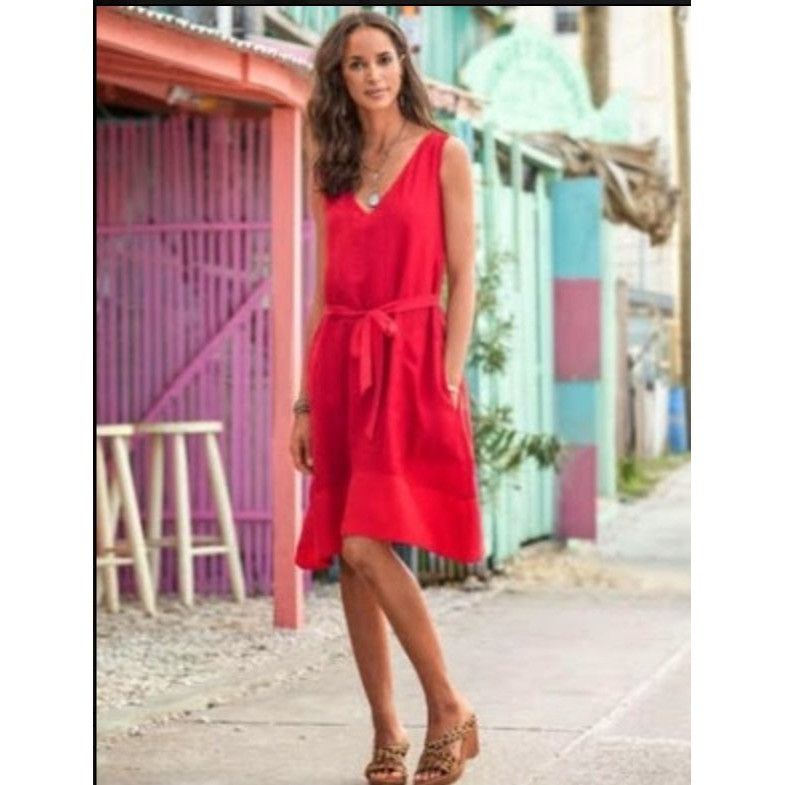 Other NWOT Sundance Cafe Rouge Dress Linen Silk Small Sleeveless R Size S / US 4 / IT 40 - 1 Thumbnail