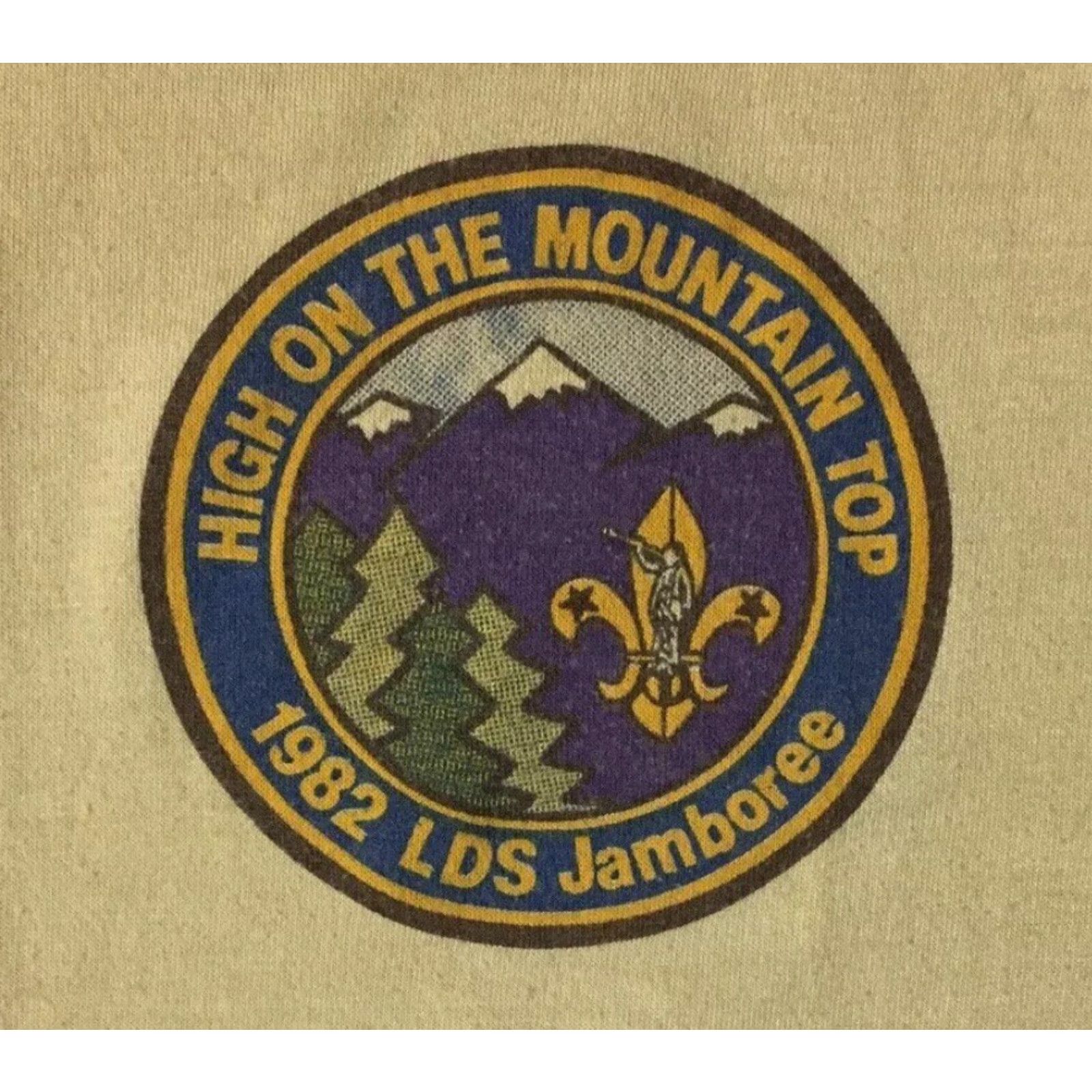 The Mountain VINTAGE 80s High On The Mountain Jamboree Shirt XS Beige Single Stitch Shirt Mens Pocket? Size US XS / EU 42 / 0 - 2 Thumbnail