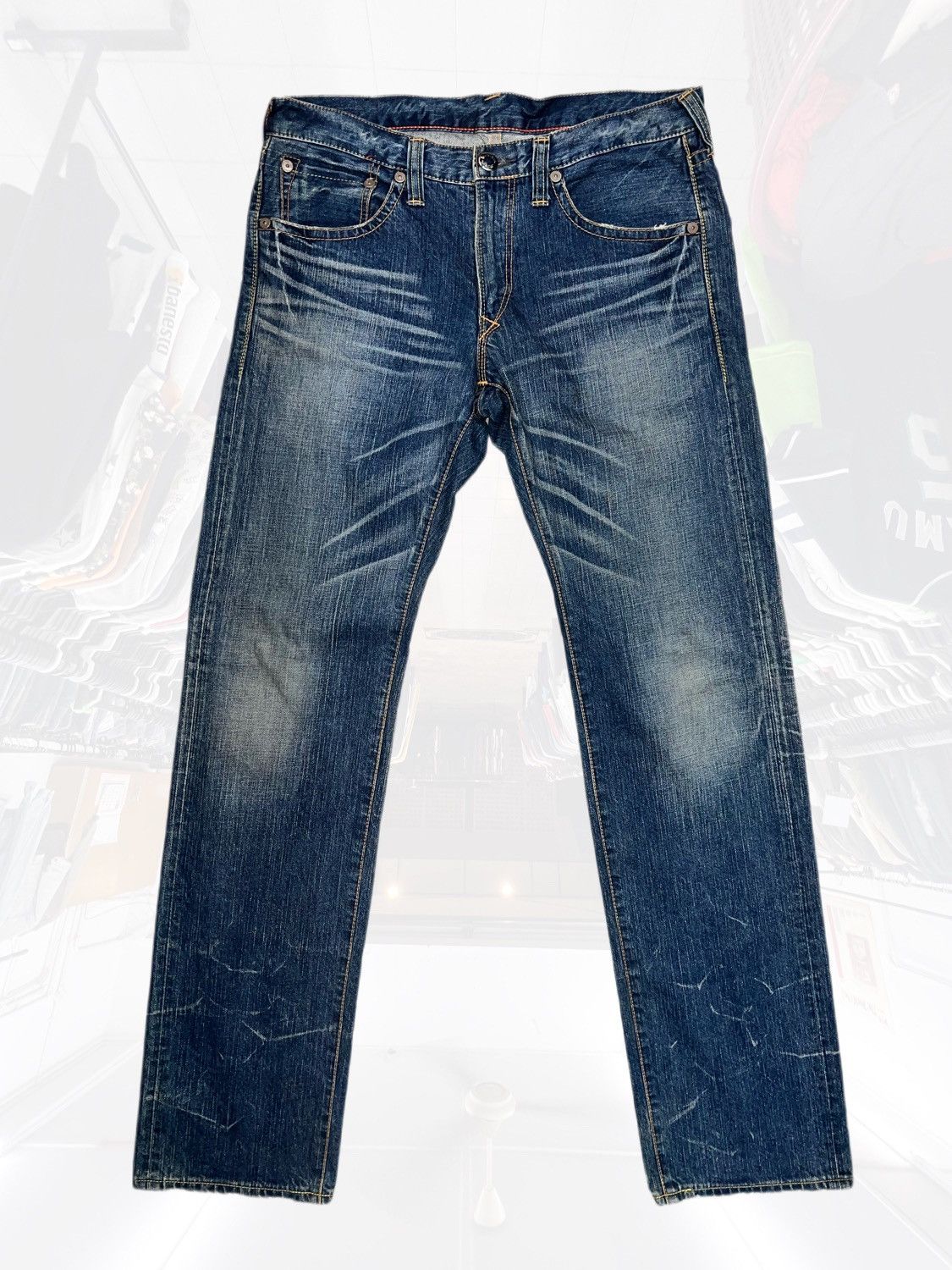 Japanese Brand × Vintage Vintage Blueway Flared Union Made Jeans Size US 32 / EU 48 - 2 Thumbnail