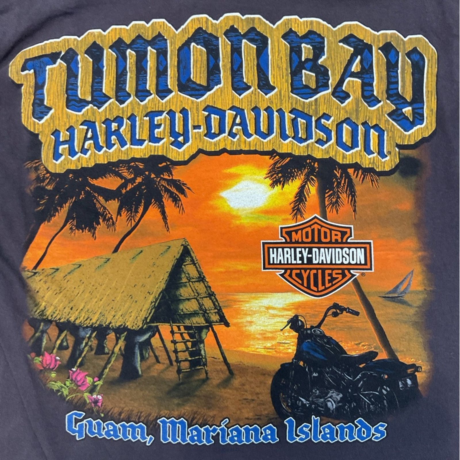 Harley Davidson Harley Davidson Guam, Mariana islands Graphic Black T-Shirt Size US S / EU 44-46 / 1 - 8 Thumbnail