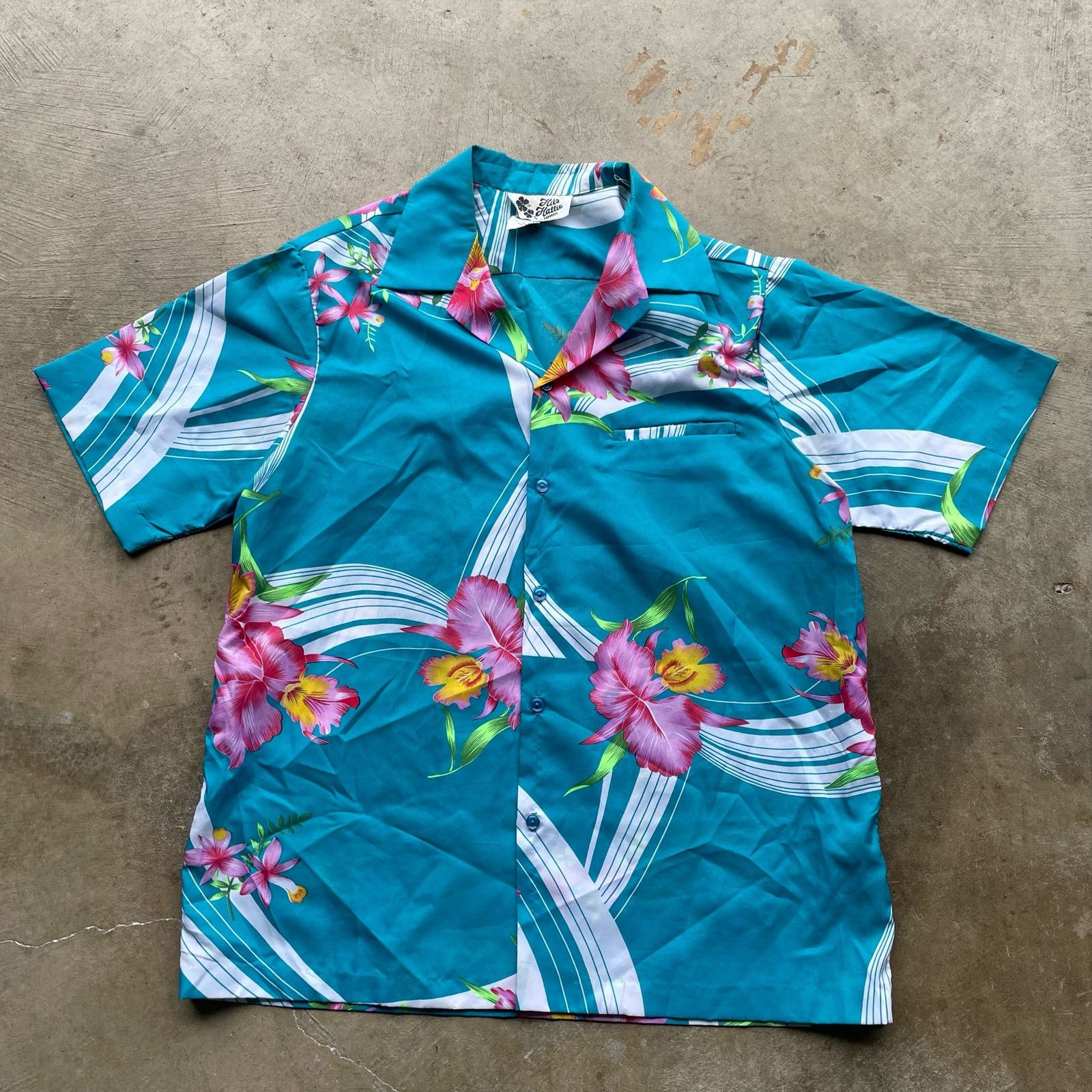 Vintage VINTAGE 70S HAWAIIAN SHIRT HILO HATTIE XL BLUE FLORAL Size US XL / EU 56 / 4 - 1 Thumbnail