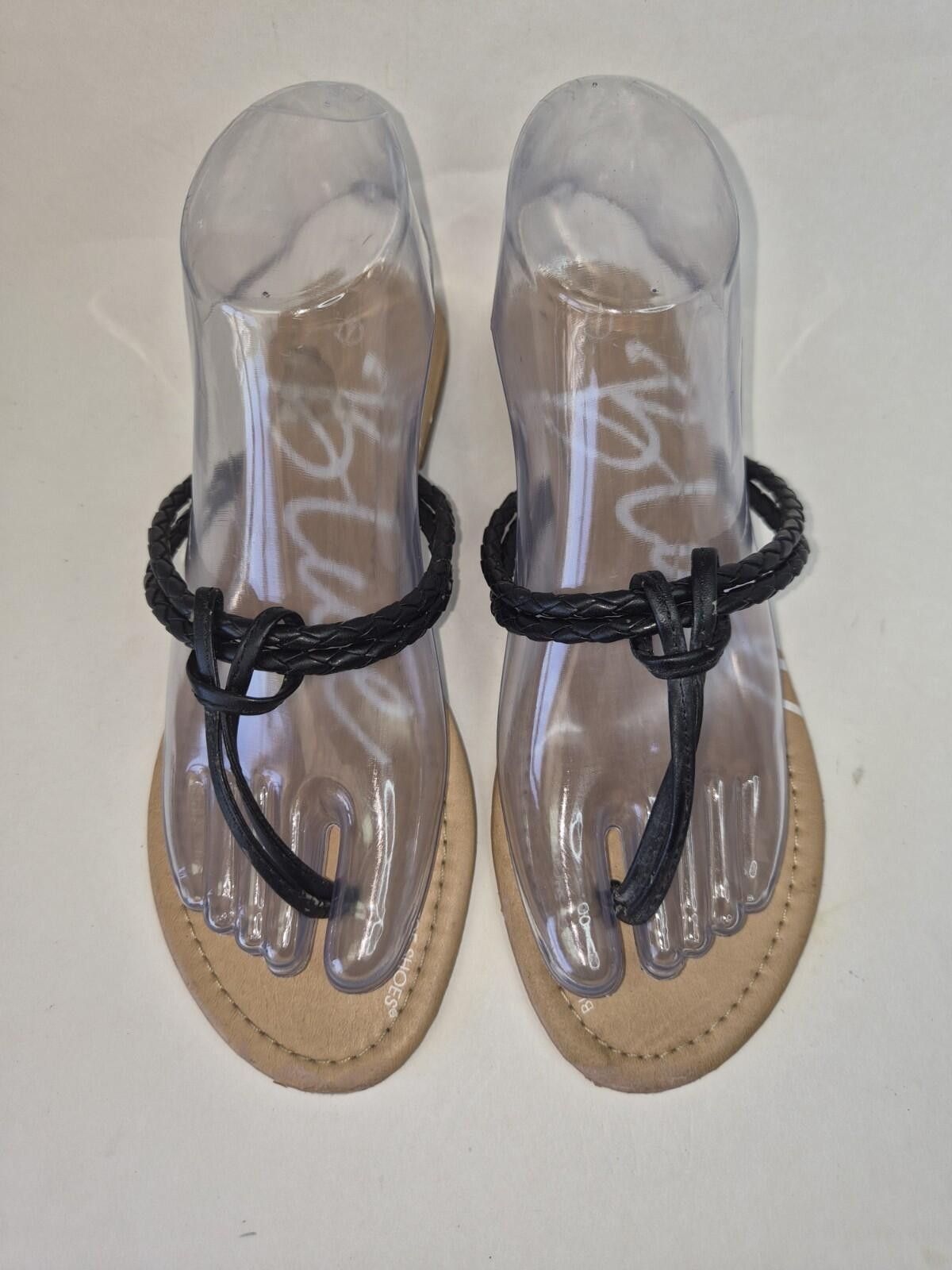 Other Womens Size 7 Flip Flops Sandals Black Slides Tropical Size US 7 / IT 37 - 5 Thumbnail