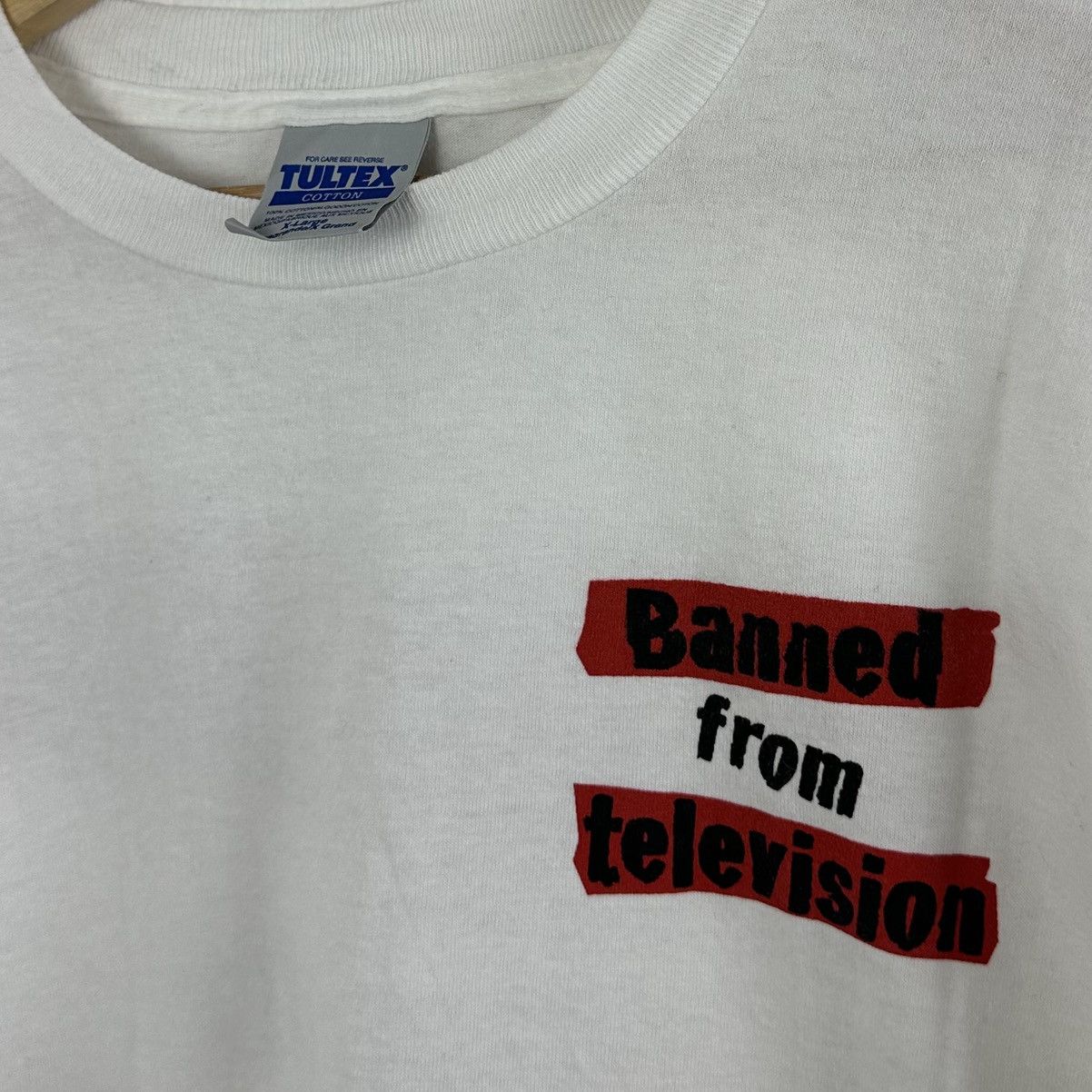 Vintage Vintage Banned From Television T Shirt Size US XL / EU 56 / 4 - 2 Thumbnail