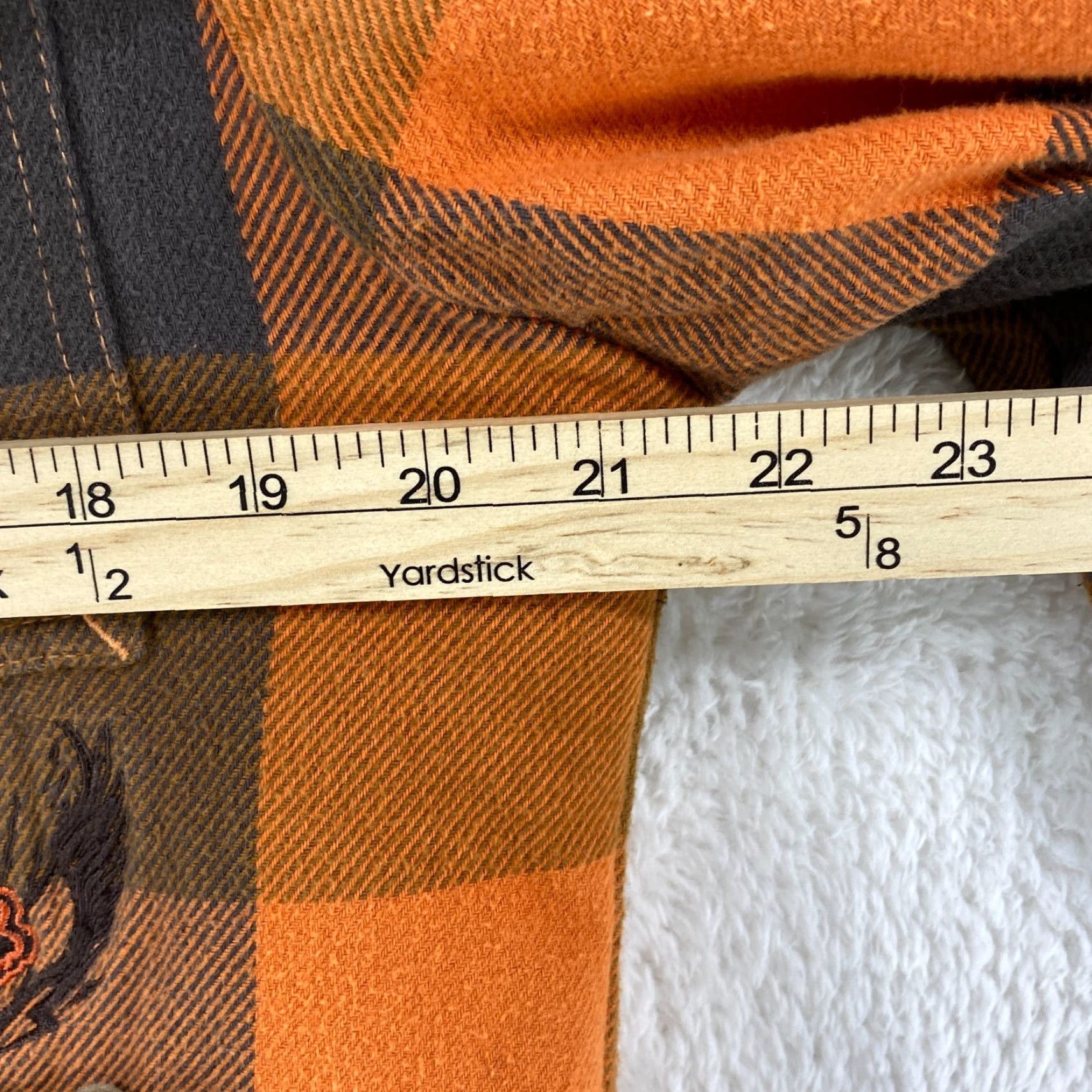 Fox Racing VINTAGE Fox Racing Plaid Lined Zip Up Jacket Sherpa Orange Gray Mens Size S Coat/Coat Jacket Size US S / EU 44-46 / 1 - 6 Thumbnail
