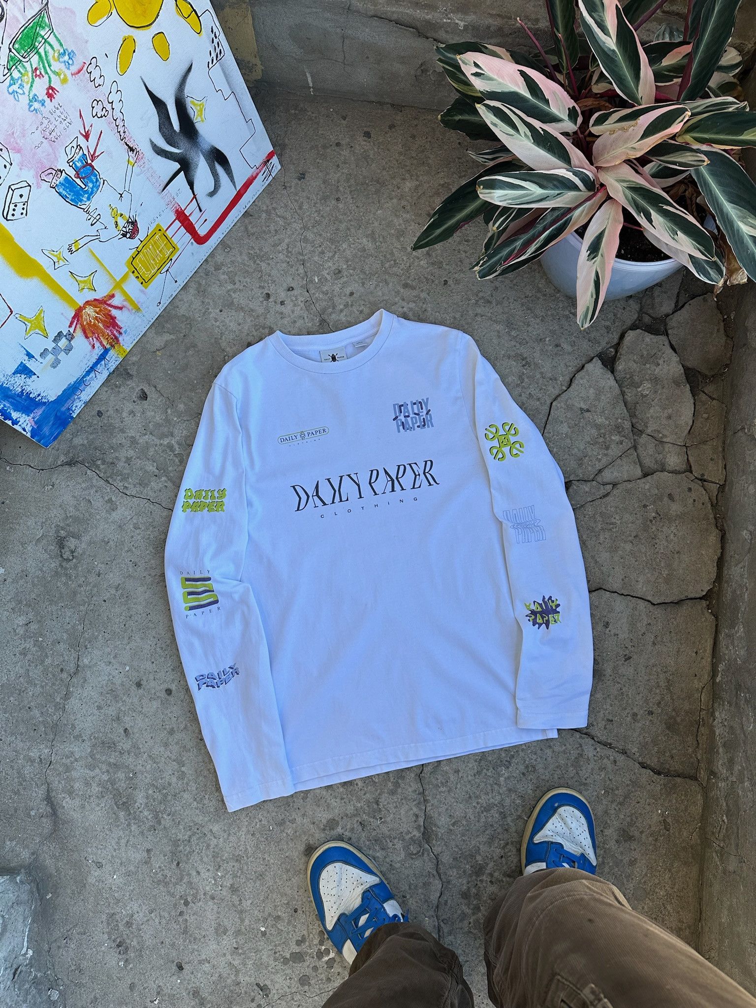 Daily Paper Daily Paper Racing Longsleeve Headlines Lagos T-shirt Y2k Size US S / EU 44-46 / 1 - 5 Thumbnail