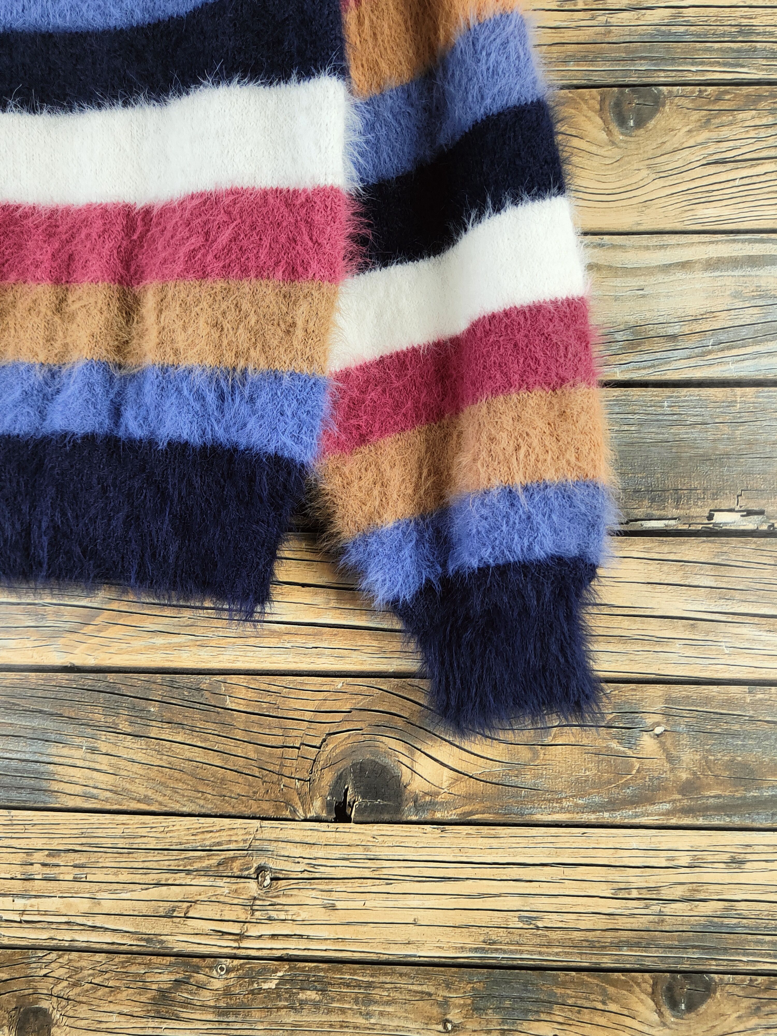 Japanese Brand DL Anap mimpi Mix color Fur Mohair Knitwear #46-990 Size M / US 6-8 / IT 42-44 - 6 Thumbnail