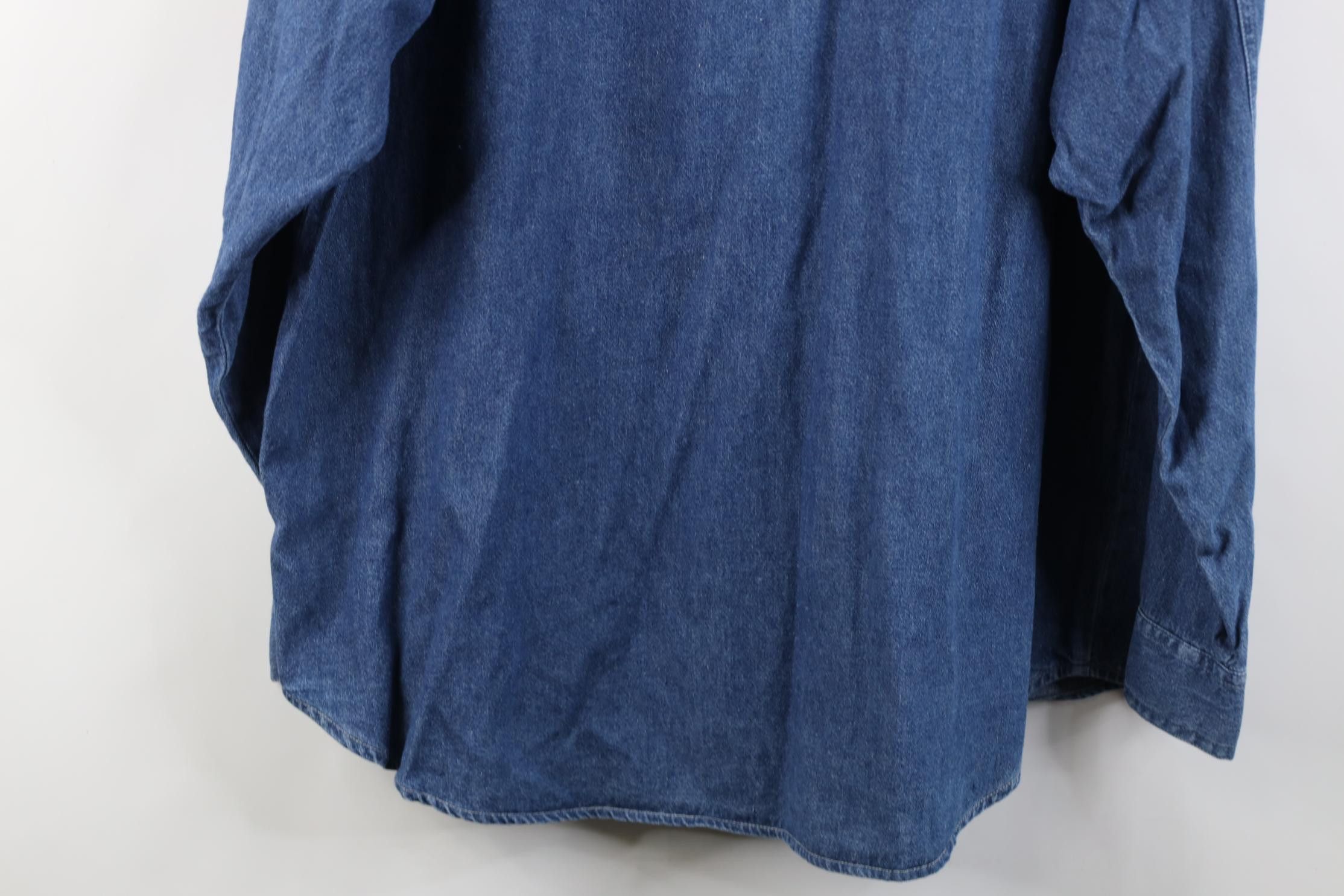 Vintage Vintage 90s Streetwear Big Pocket Denim Button Down Shirt Size US XL / EU 56 / 4 - 15 Thumbnail