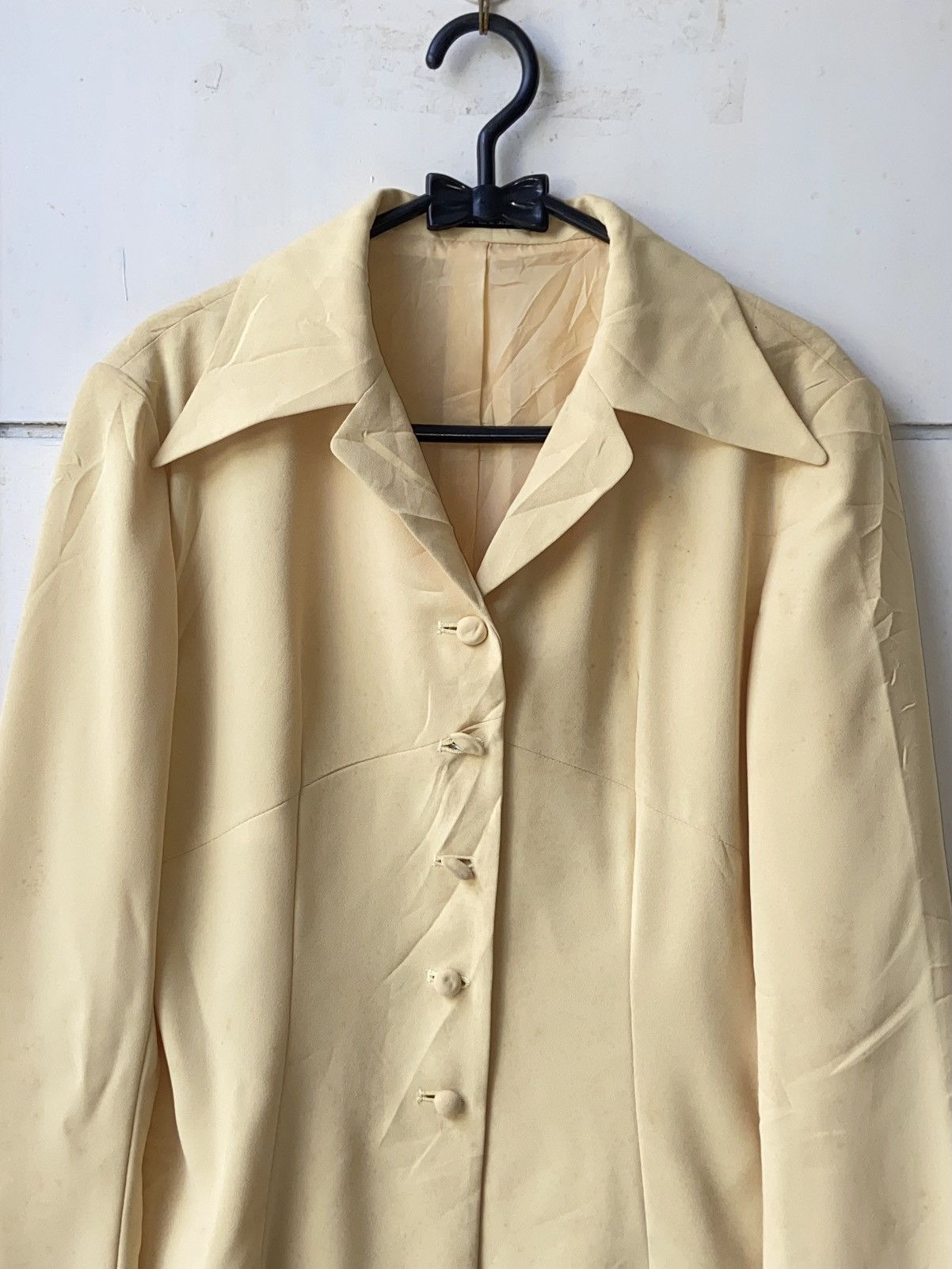 Designer × Japanese Brand × Yohji Yamamoto YOHJI YAMAMOTO Yellow Blazer Size 48S - 2 Thumbnail