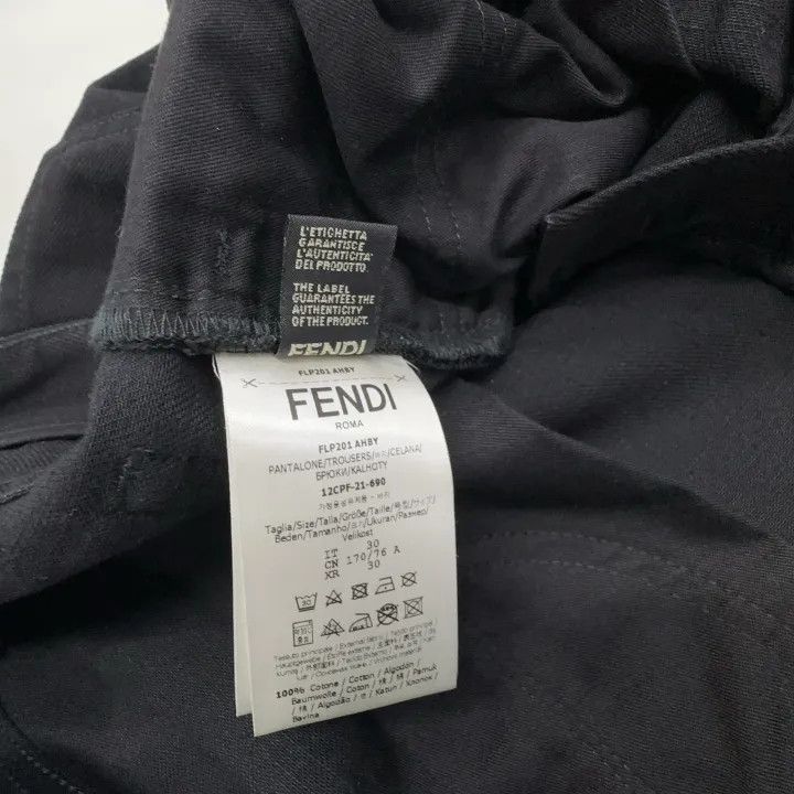 Fendi Fendi Black Slim Fit Denim Pants for Men -2507 Size US 30 / EU 46 - 5 Thumbnail