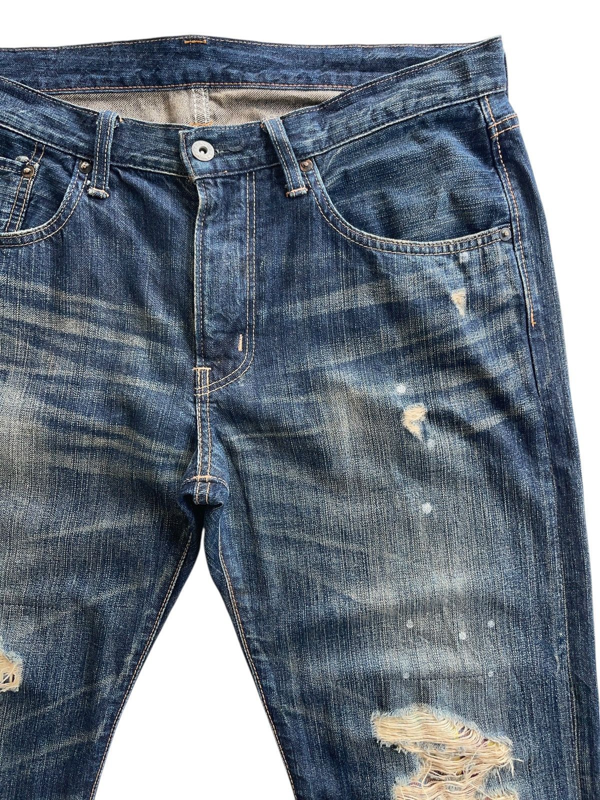 Edwin Edwin Ripped Distressed Denim Size US 35 - 6 Thumbnail