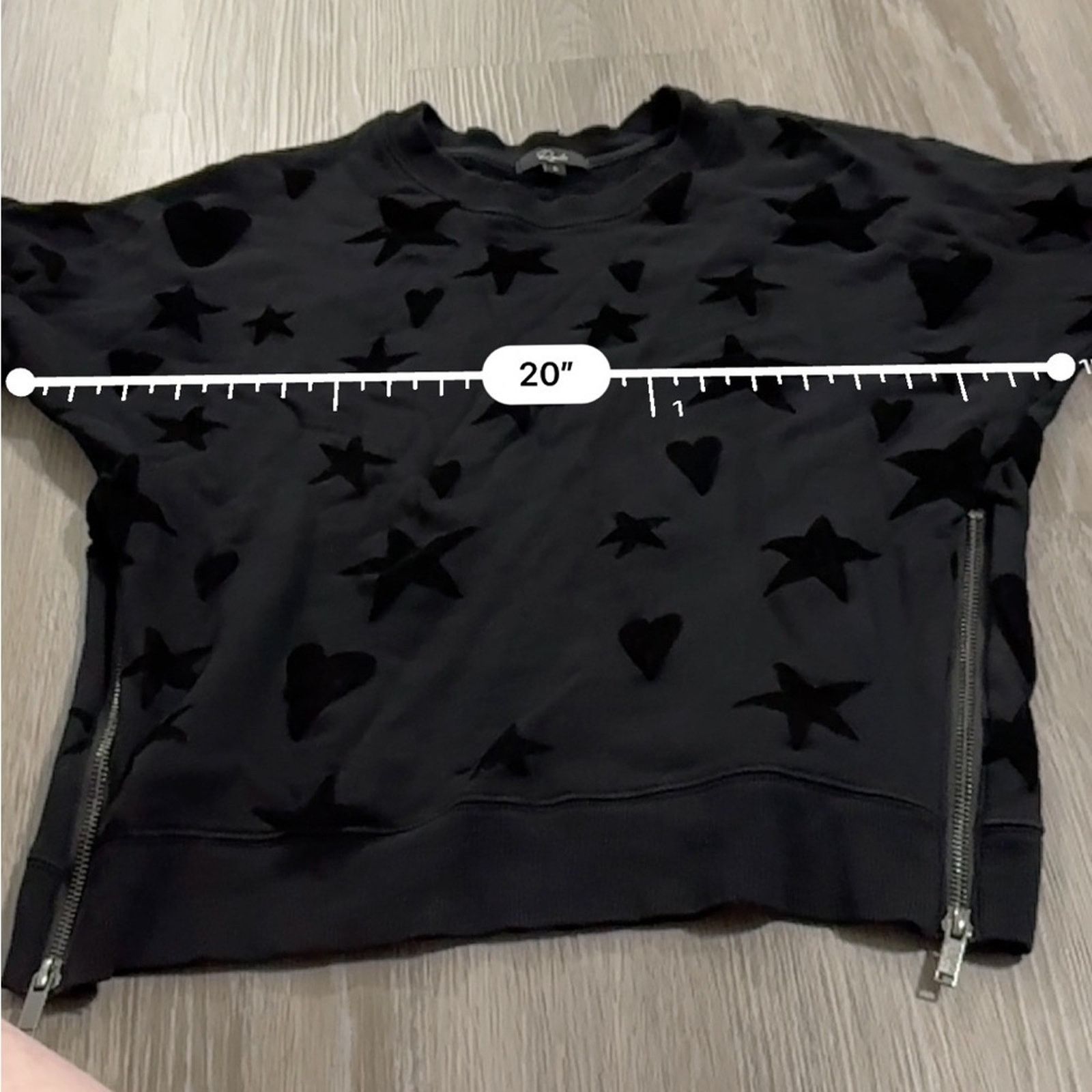 Rails Rails Black Marlo Flocked Hearts Stars Sweater Size S Size S / US 4 / IT 40 - 8 Thumbnail