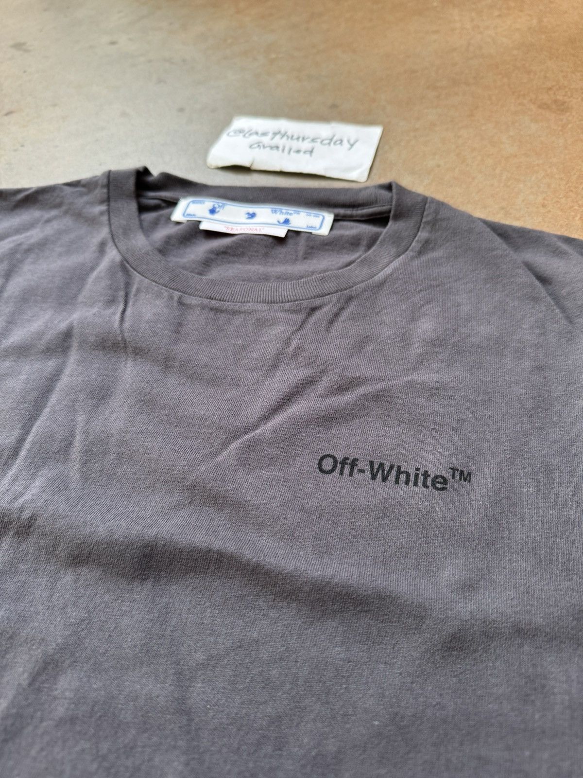 Off-White Diag Print Tee Black Medium