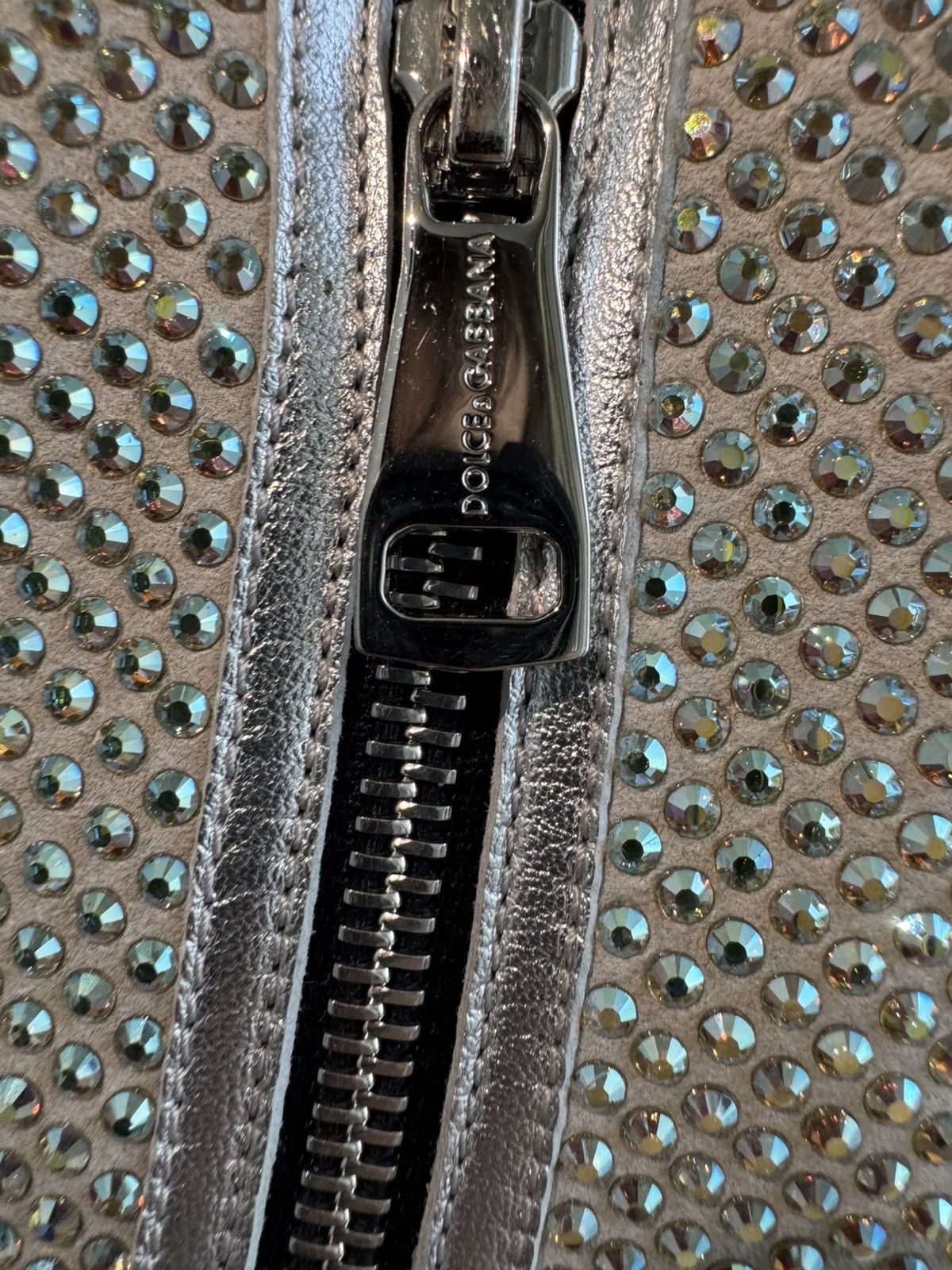 Dolce & Gabbana DOLCE & GABBANA Crystal DG Metal Logo Heels Leather Boot Size US 9 / EU 42 - 6 Thumbnail