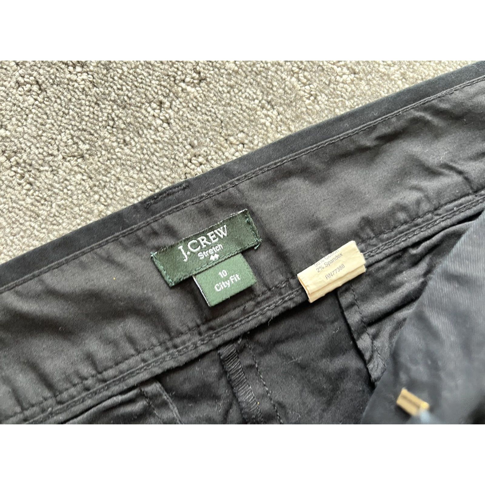 J.Crew VINTAGE? No. J.Crew City Fit Cropped Dress Pants Womens Size 10 Black 26" Inseam Skinny Leg Stretch City Style Womens Size 32" / US 10 / IT 46 - 5 Thumbnail