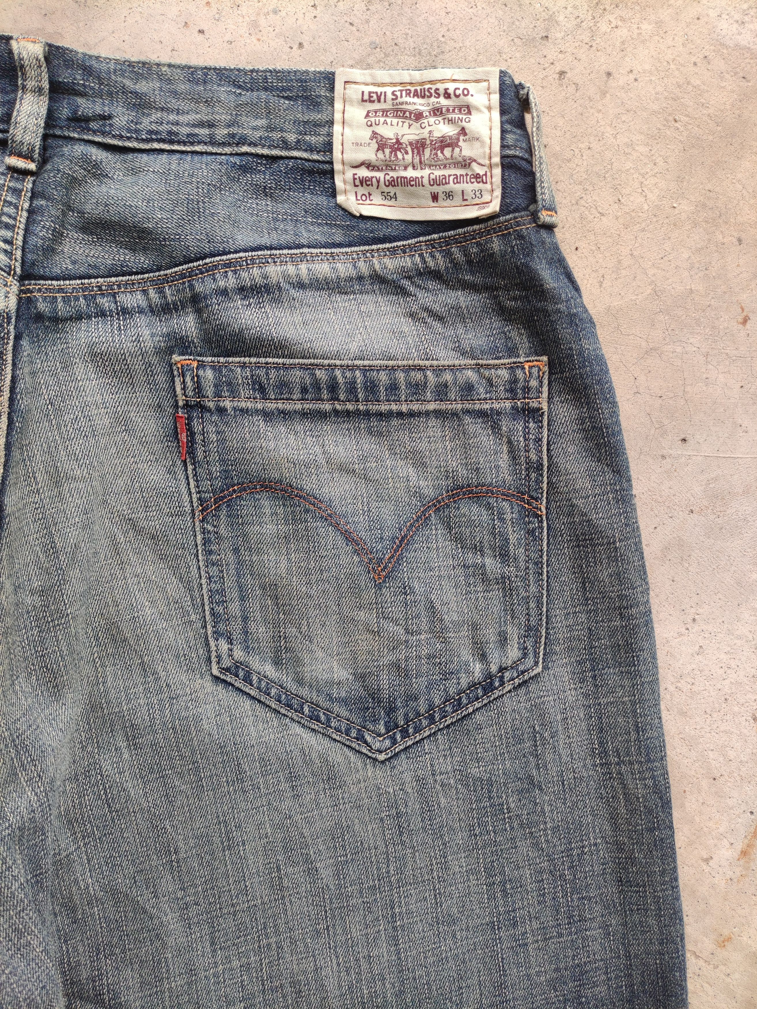 Levi's Vintage Levis 554 Baggy Denim Distressed Faded Jean Size US 36 / EU 52 - 11 Thumbnail