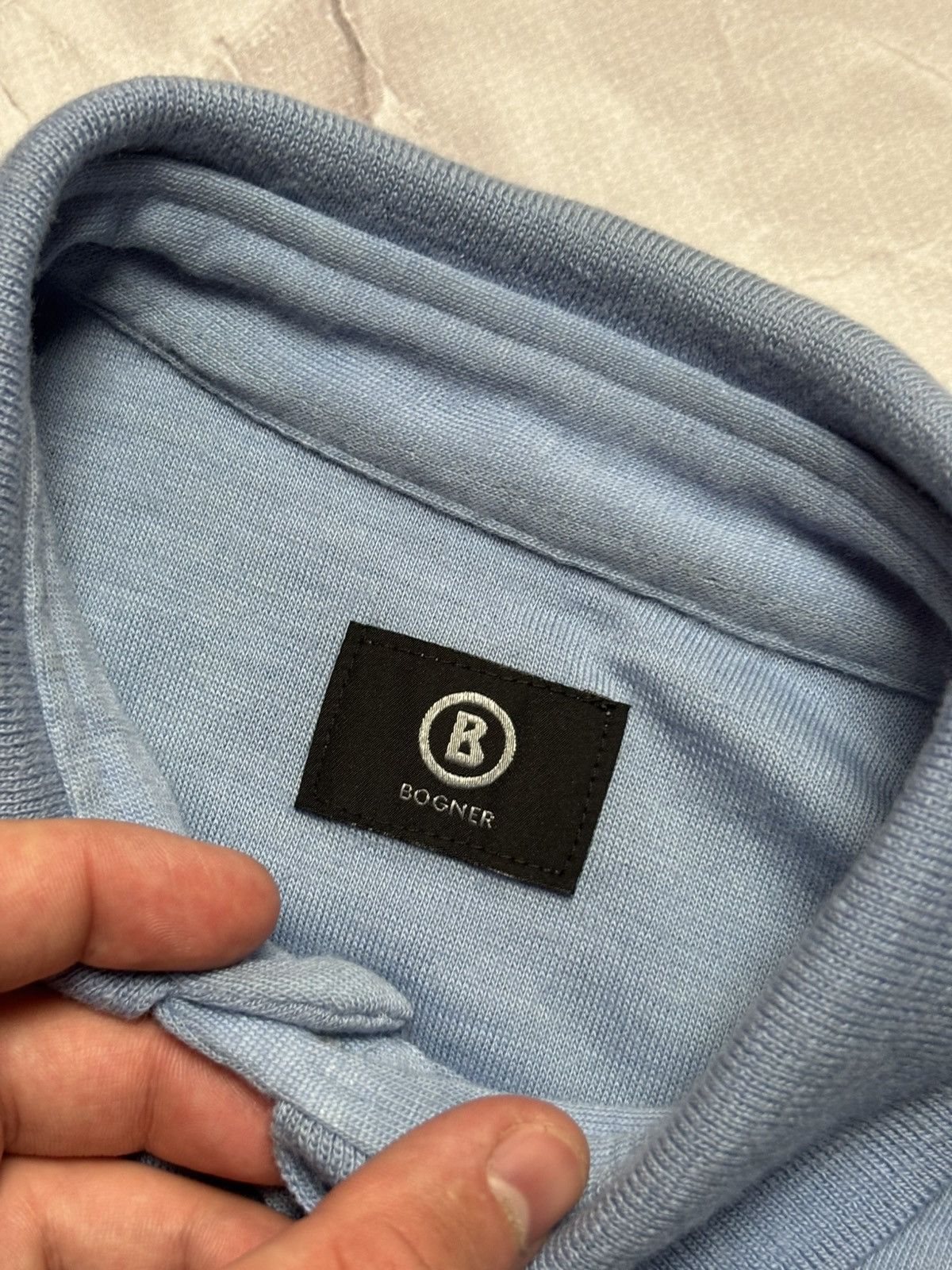 Bogner Bogner Wool Sweater Metal Logo Blue Men's Size M Size US M / EU 48-50 / 2 - 9 Thumbnail