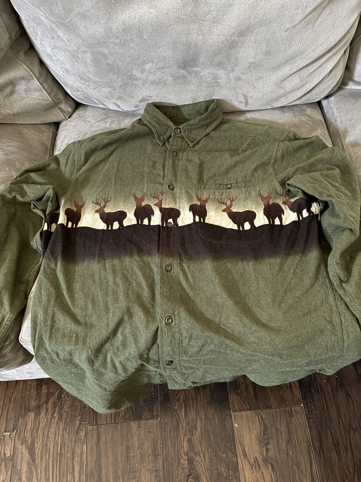 Woolrich Woolen Mills WoolRich Deer Long Sleeve Collared Shirt Size US L / EU 52-54 / 3 - 1 Thumbnail