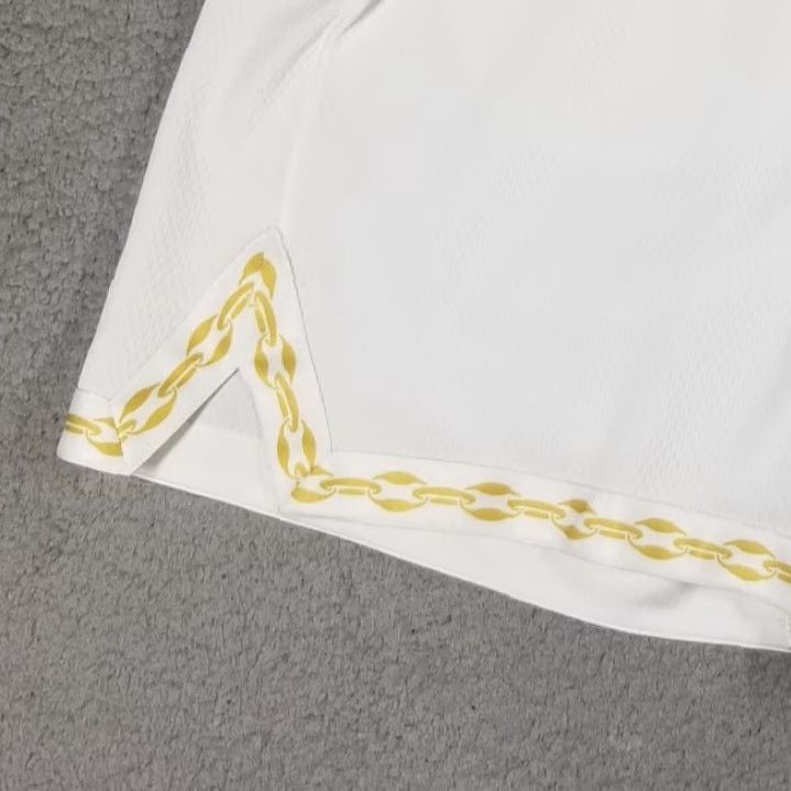 Nike VINTAGE Nike Elite Basketball Shorts Men M White Striped 83190-065 Hip Hop Metallic Rare Sample Size US 31 - 2 Thumbnail