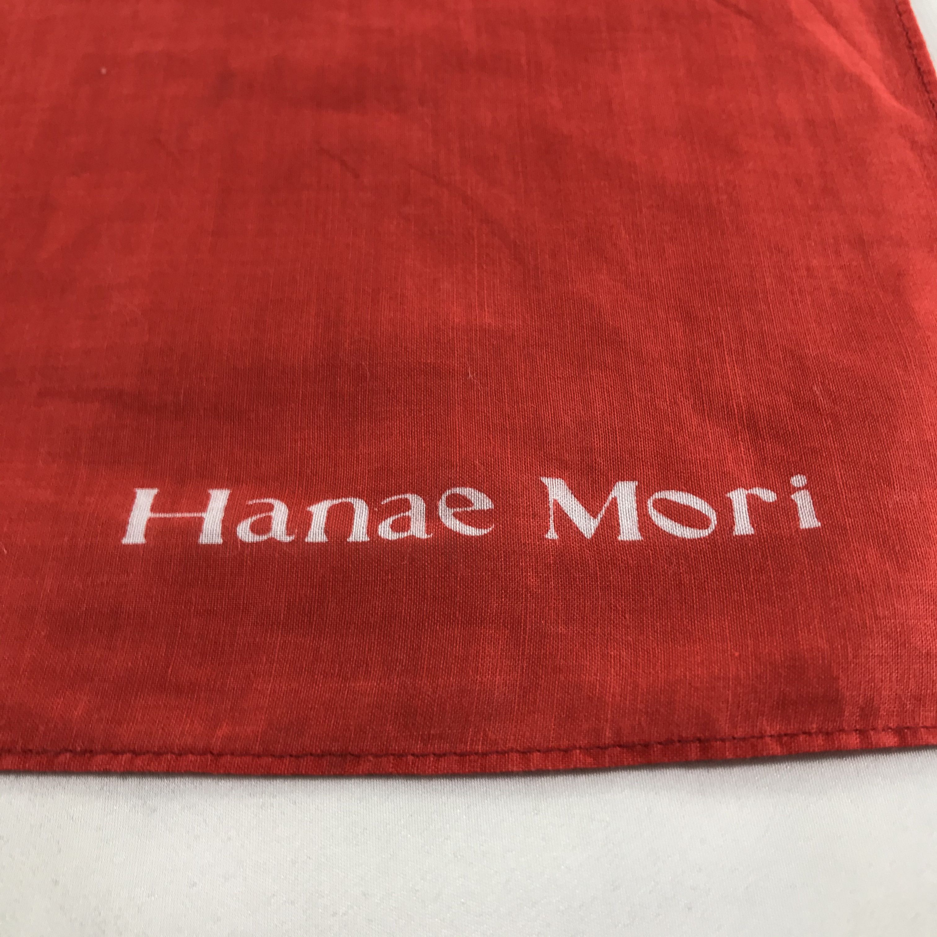 Hanae Mori Hanae Mori Plain Red Handkerchief Neckerchief Bandana H64 Size ONE SIZE - 6 Thumbnail