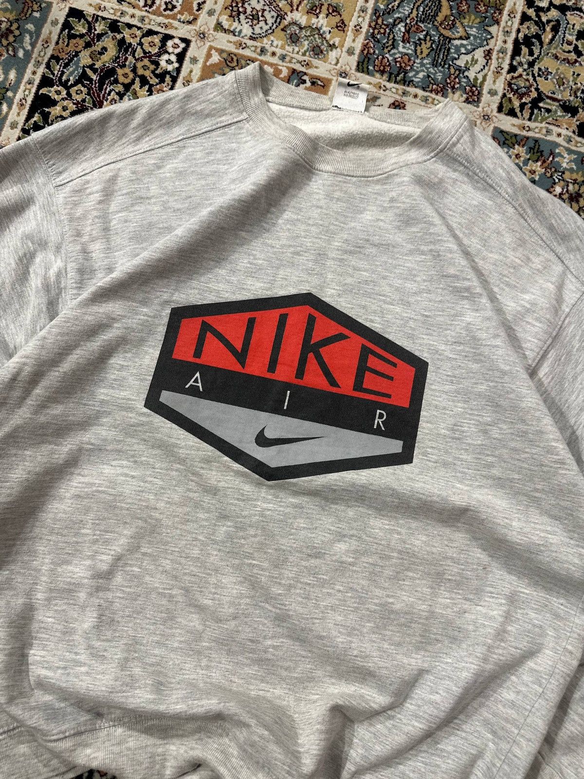 Nike × Supreme Vintage 90s Nike Retro Sweatshirt Rare Crewneck Big Logo L Size US L / EU 52-54 / 3 - 2 Thumbnail