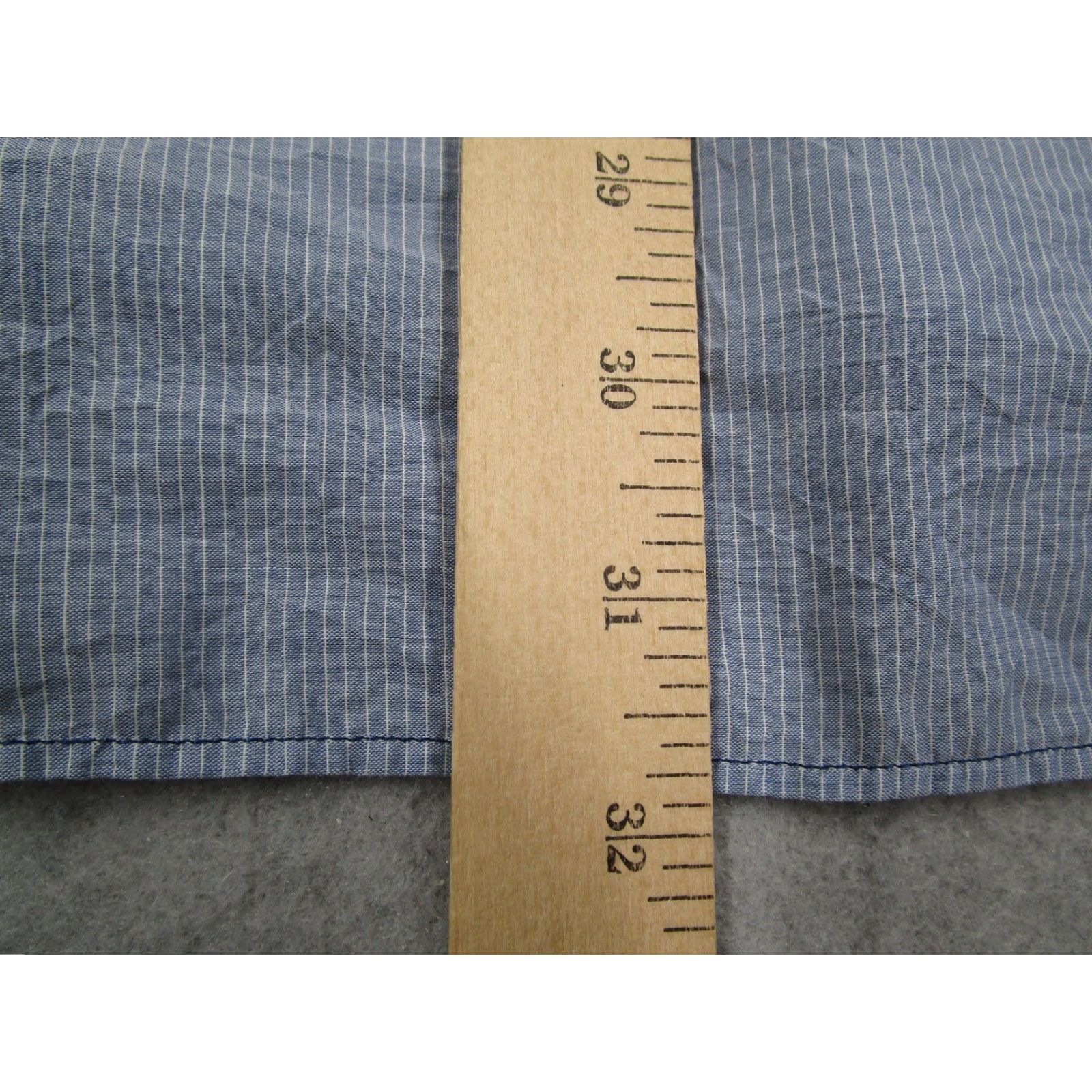 Billy Reid Billy Reid Blue Striped Button-Up Shirt Mens Large Long Sleeve Italian Cotton Size US L / EU 52-54 / 3 - 7 Thumbnail