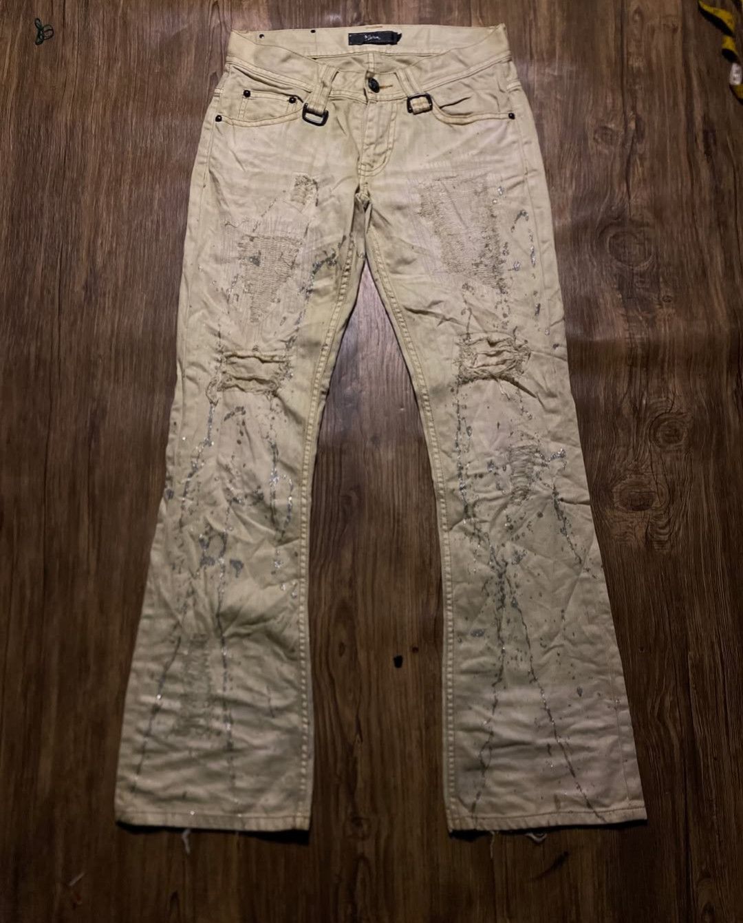 Tornado Mart Midas flare distressed denim punk Size US 30 / EU 46 - 1 Thumbnail