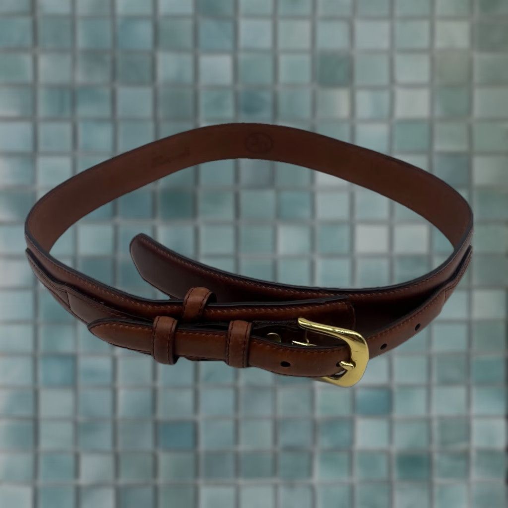 Vintage 3-D Belt Womens Brown Leather Bridal Sz 32 #20530 EUC Size ONE SIZE - 1 Thumbnail