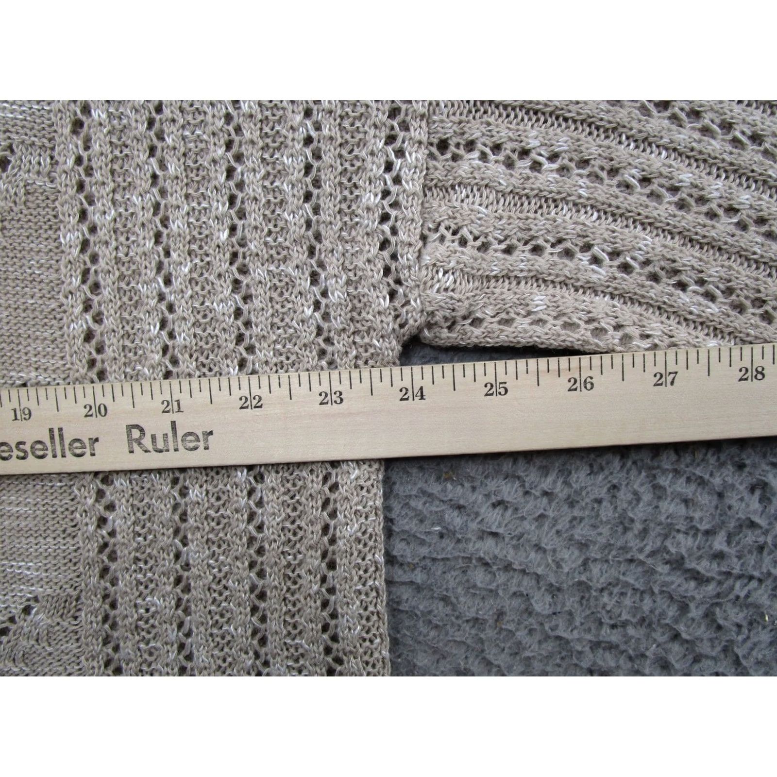 Vintage Maurices Women's Cardigan Shawl Open Front Knit Sweater 2XL Beige NEW Size XXL / US 16-18 / IT 52-54 - 5 Thumbnail