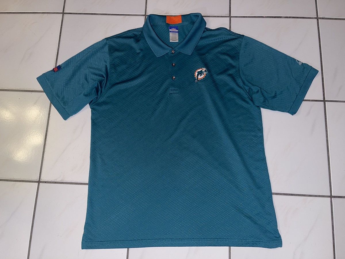 Reebok Miami Dolphins Football Polo Shirt Mens XL Green Reebok NFL Size US XL / EU 56 / 4 - 2 Thumbnail