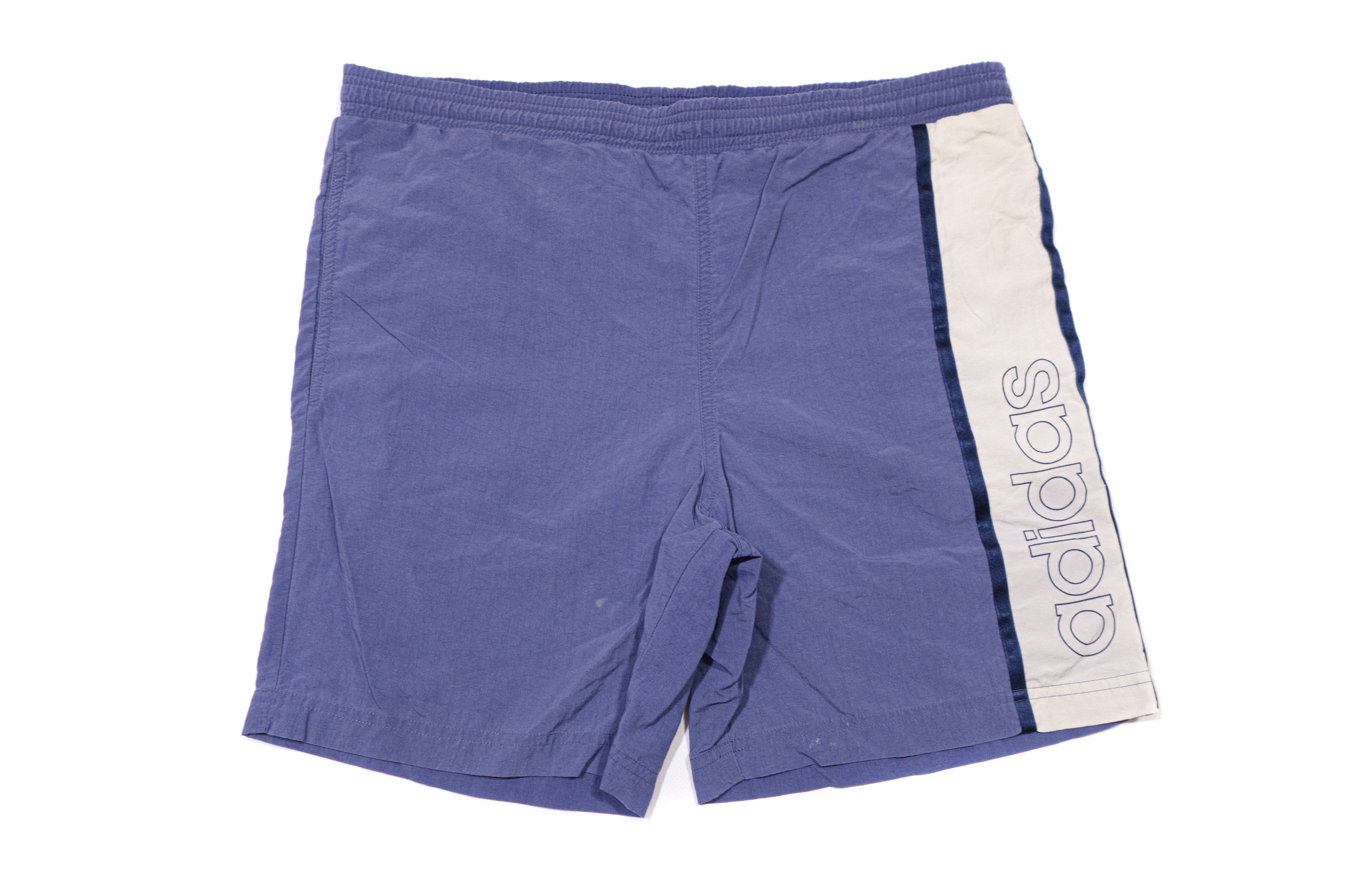 Adidas 2001 Big Logo Nylon Swim Shorts Size US 30 / EU 46 - 1 Thumbnail