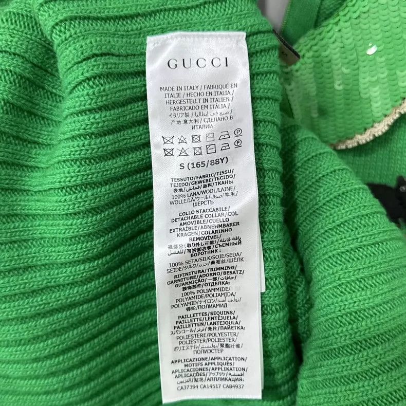 Gucci Gucci Kitten embroidered sequin collar knitted vest 2501-Ne Size US S / EU 44-46 / 1 - 4 Thumbnail