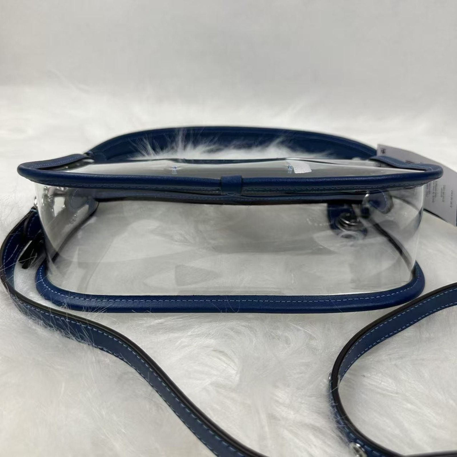 Coach Coach Stadium Swinger Clear PVC Dust CBH13 Silver/True Blue Size ONE SIZE - 11 Thumbnail