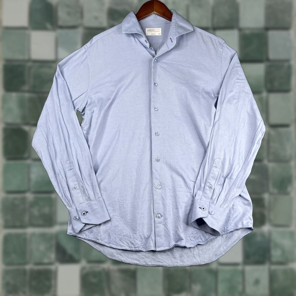 Lorenzo Uomo Lorenzo UOMO Shirt Light Blue Trim Fit Button Up Long Sleeve Mens Shirt Size US L / EU 52-54 / 3 - 1 Thumbnail
