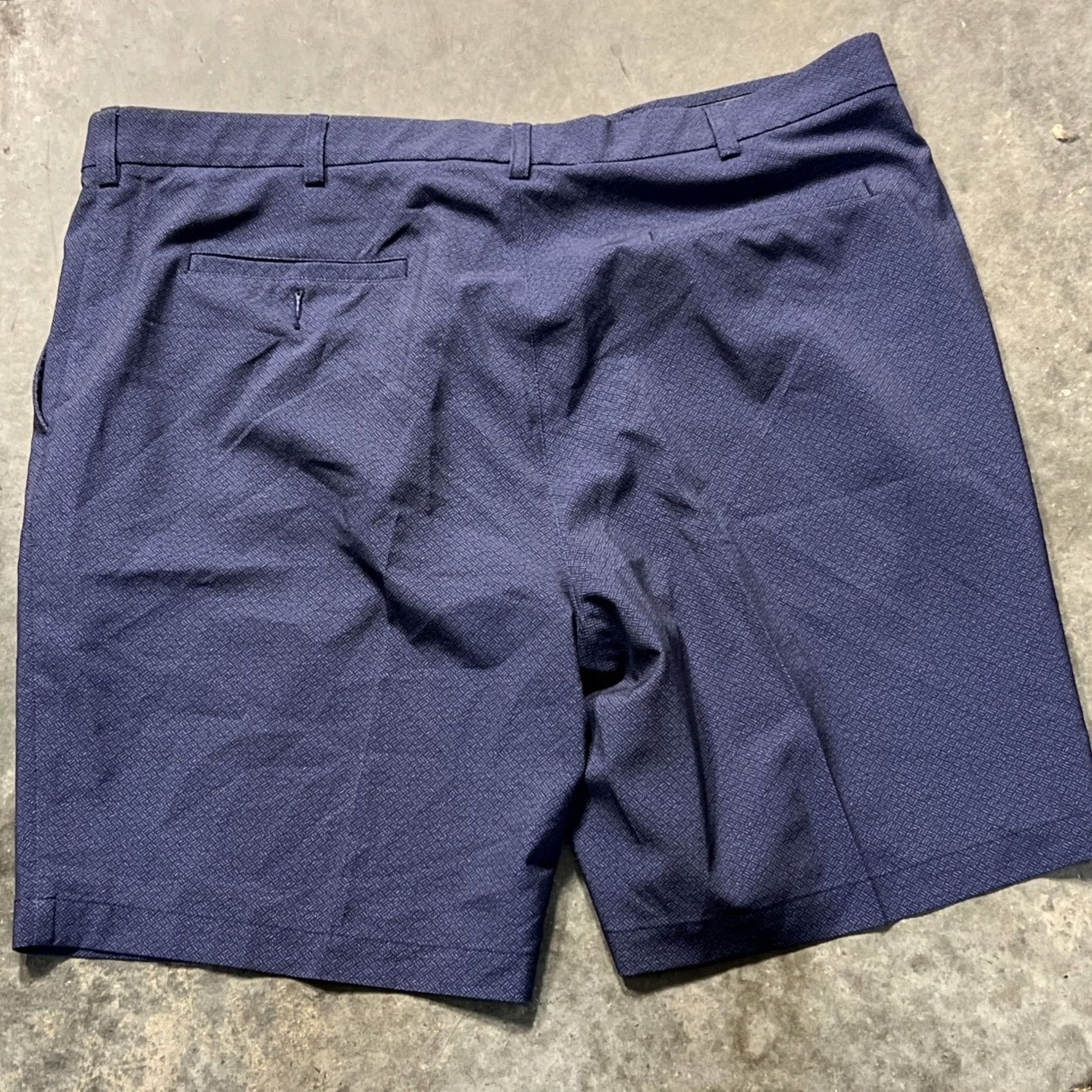 Roundtree & Yorke Roundtree & Yorke Performance Shorts Flat Front 9in Inseam 42 Blue Chino Mens Regular Size US 42 / EU 58 - 4 Thumbnail
