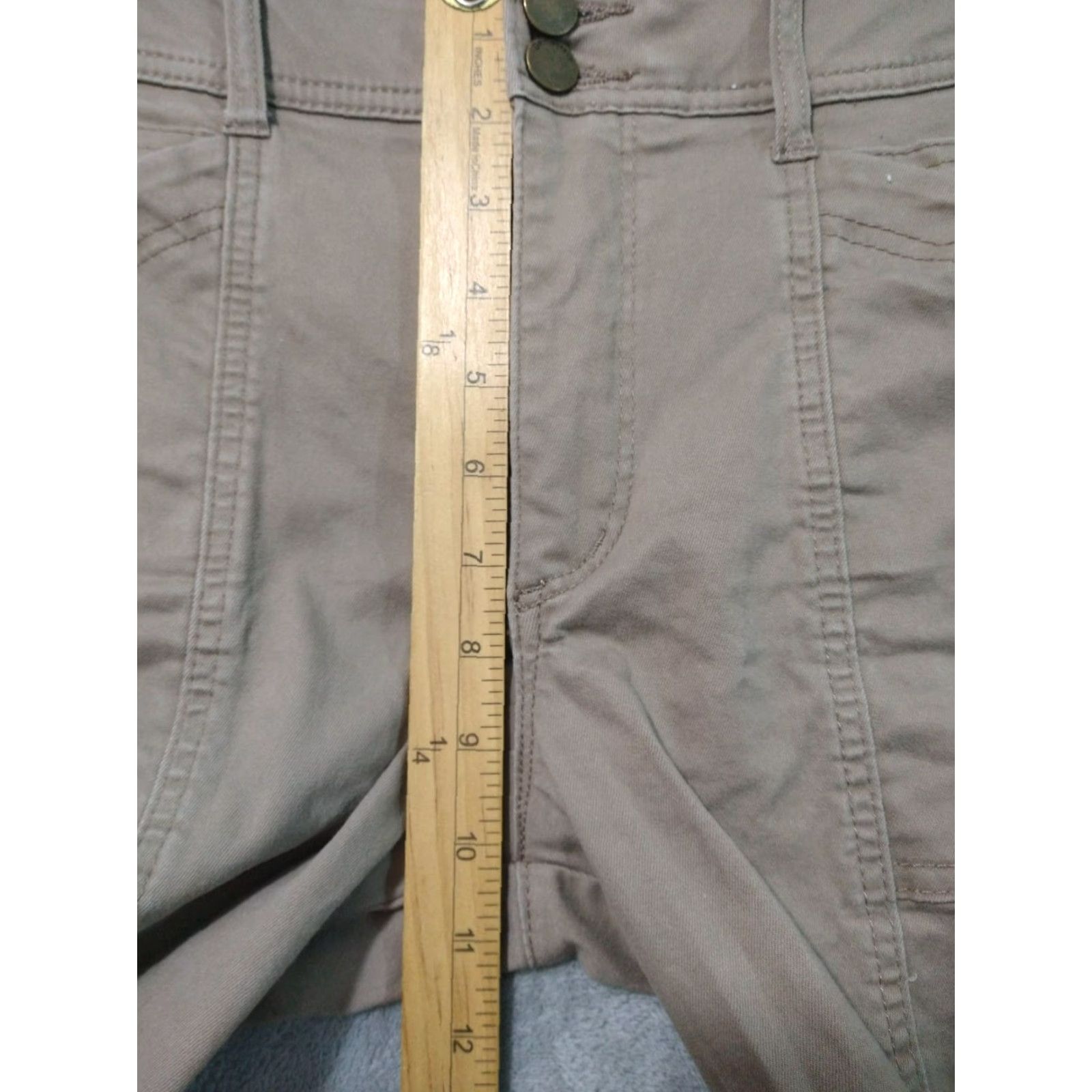Vintage Democracy Pants Womens 8 Beige Chino Casual Travel Tapered Leg Pockets Stretch Mid Rise Size 30" / US 8 / IT 44 - 4 Thumbnail