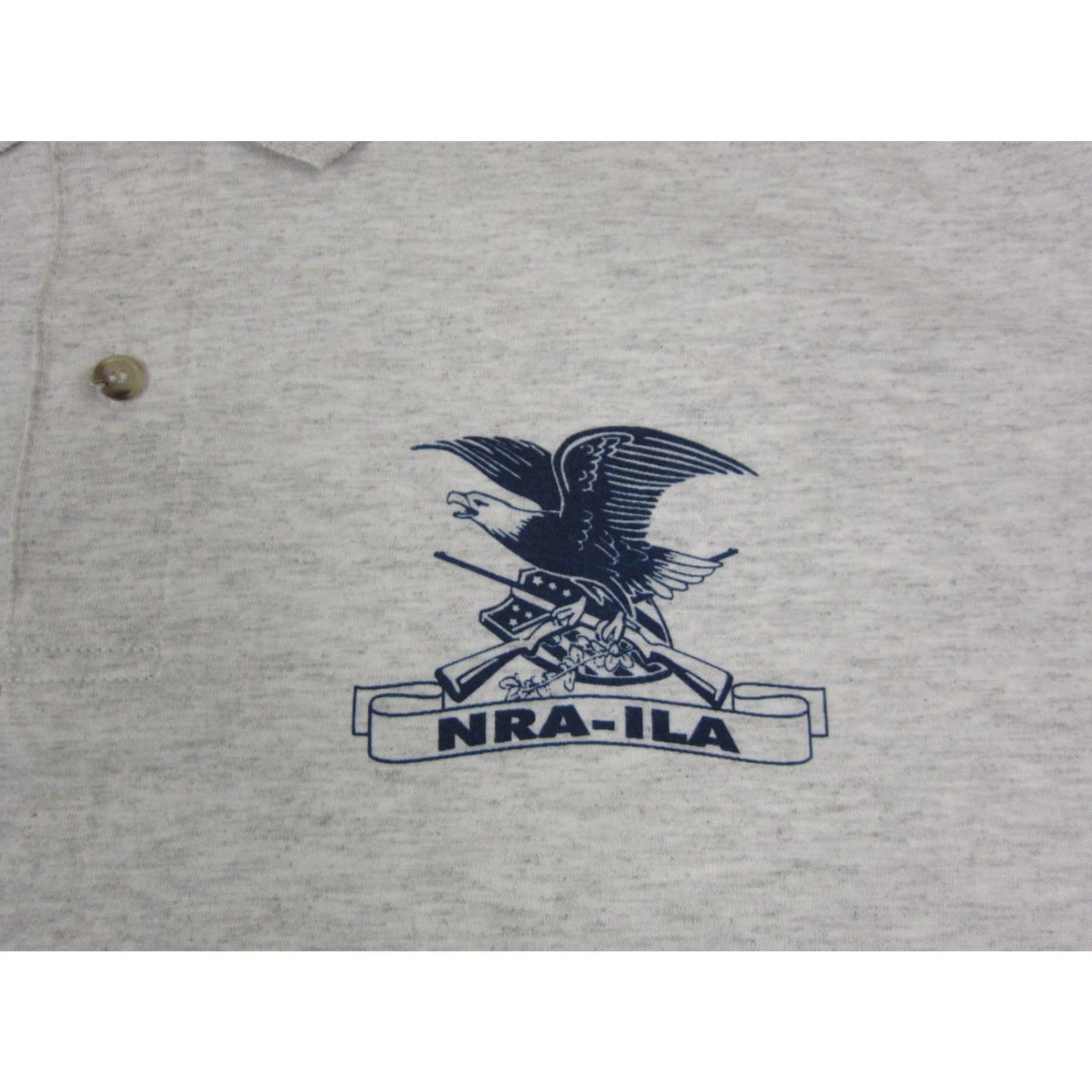 Anvil VINTAGE NRA Polo Shirt Mens Large Gray National Rifle Association Anvil 90s Size US L / EU 52-54 / 3 - 3 Thumbnail