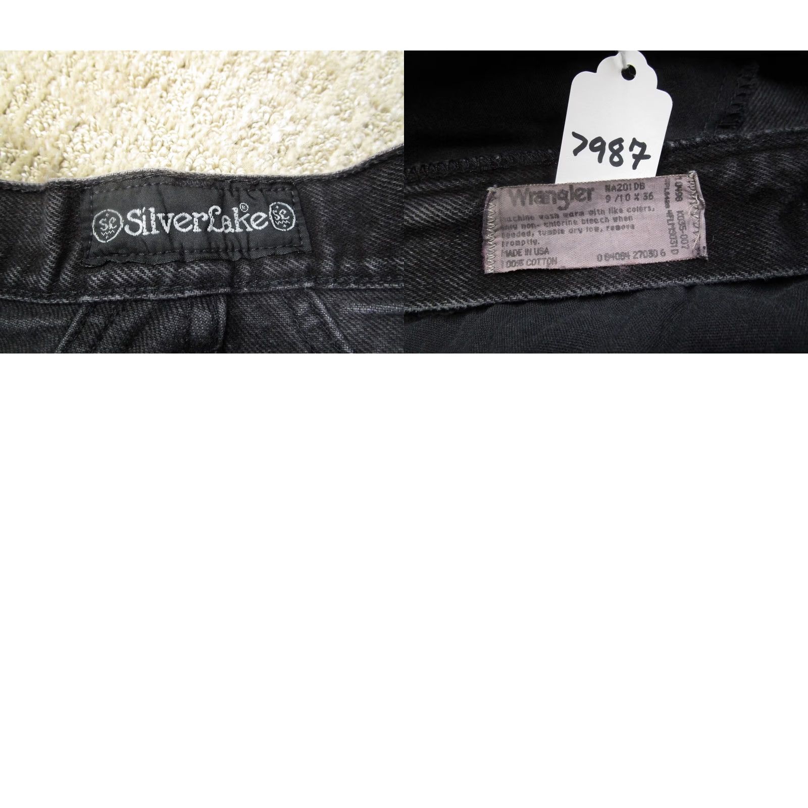 Wrangler VINTAGE Wrangler Jeans Women 10 Black Bareback High Rise Straight 90s USA Jeans Size 32" / US 10 / IT 46 - 8 Thumbnail