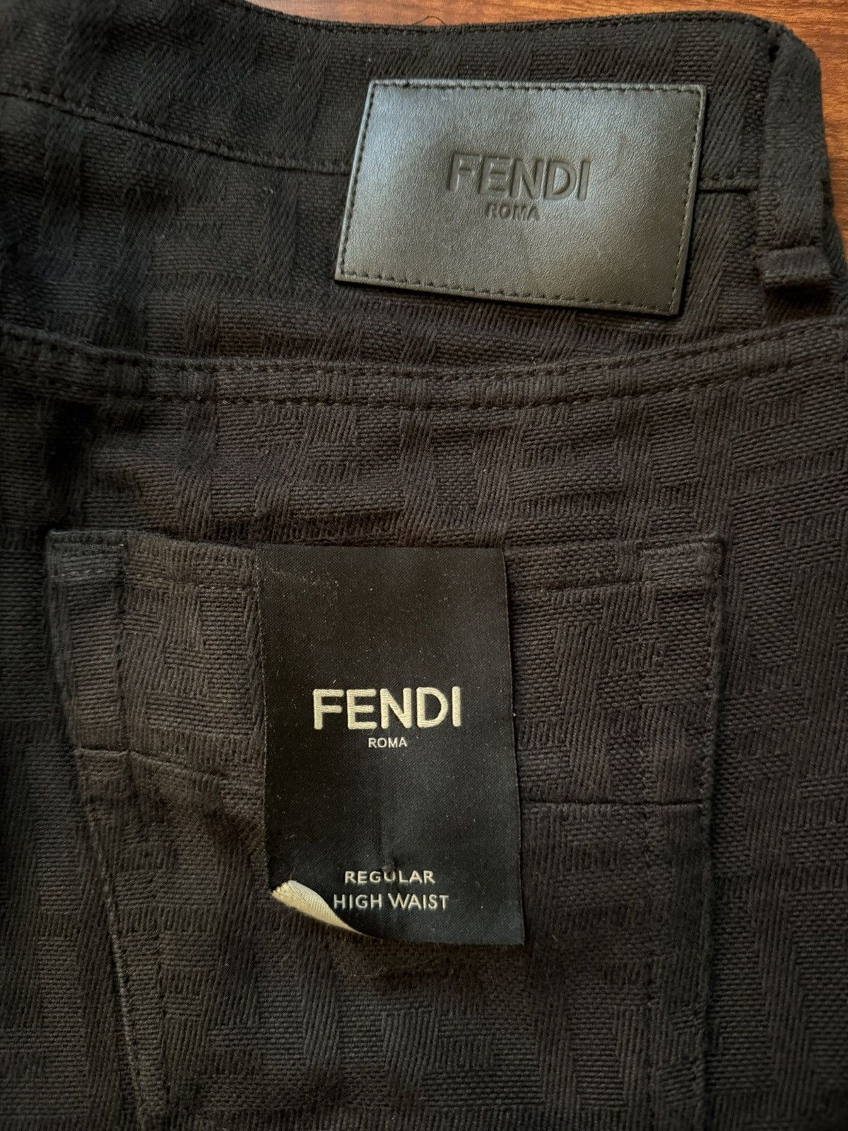 Fendi Fendi Black Jacquard “Forever Fendi” Jean Size US 30 / EU 46 - 3 Thumbnail