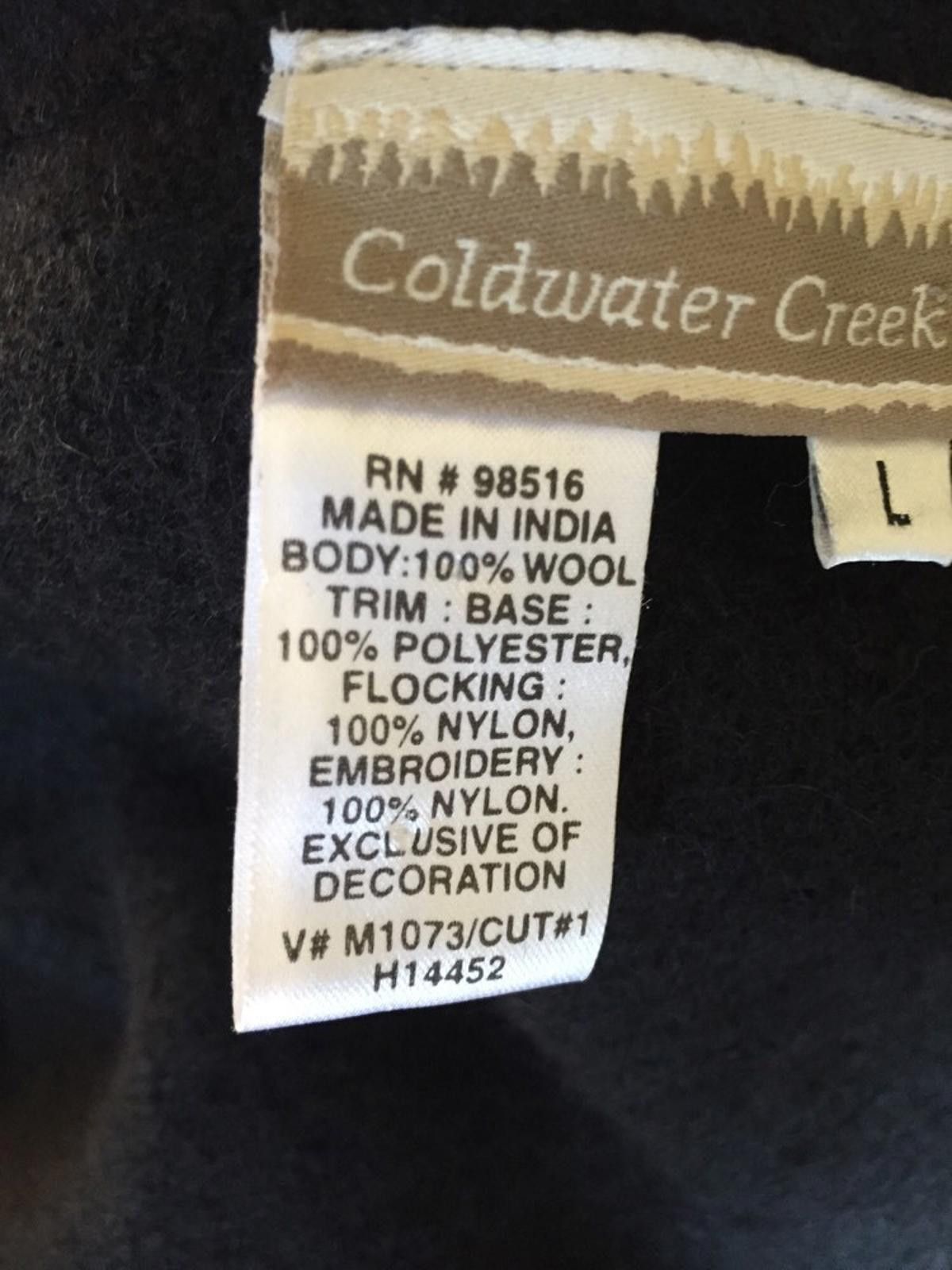 Coldwater Creek Coldwater Creek 100% Wool Black Embroidered Jacket Sz L Size L / US 10 / IT 46 - 11 Thumbnail