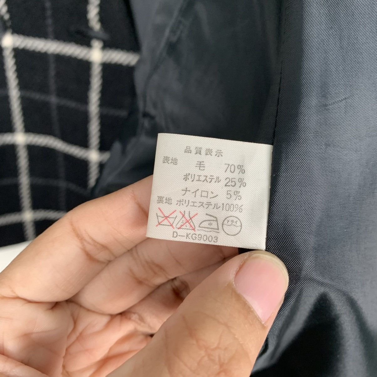 Japanese Brand Japanese Brand Simree Checkered Double Breasted Wool Jacket Size M / US 6-8 / IT 42-44 - 16 Thumbnail